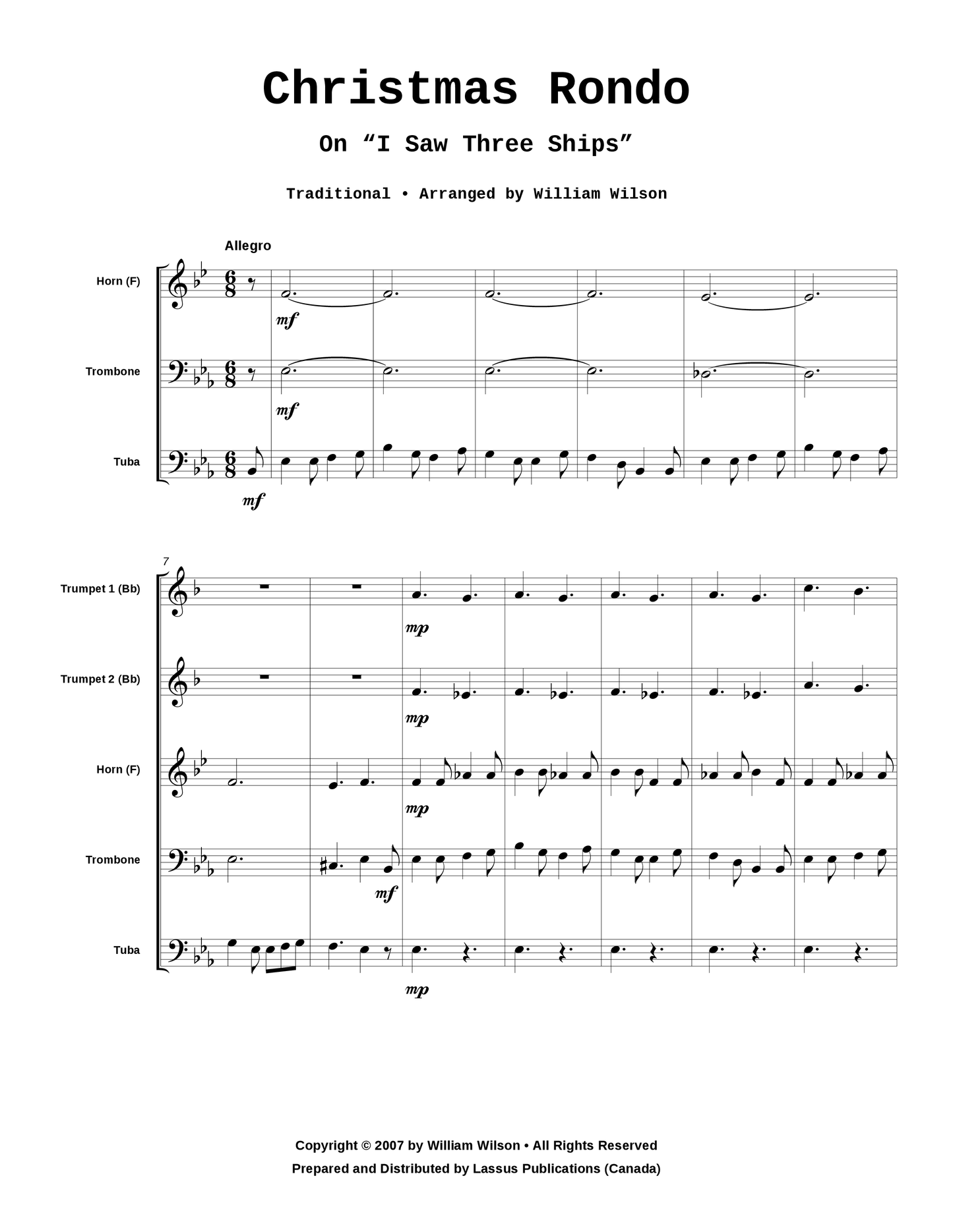 Christmas Rondo on "I Saw Three Ships"