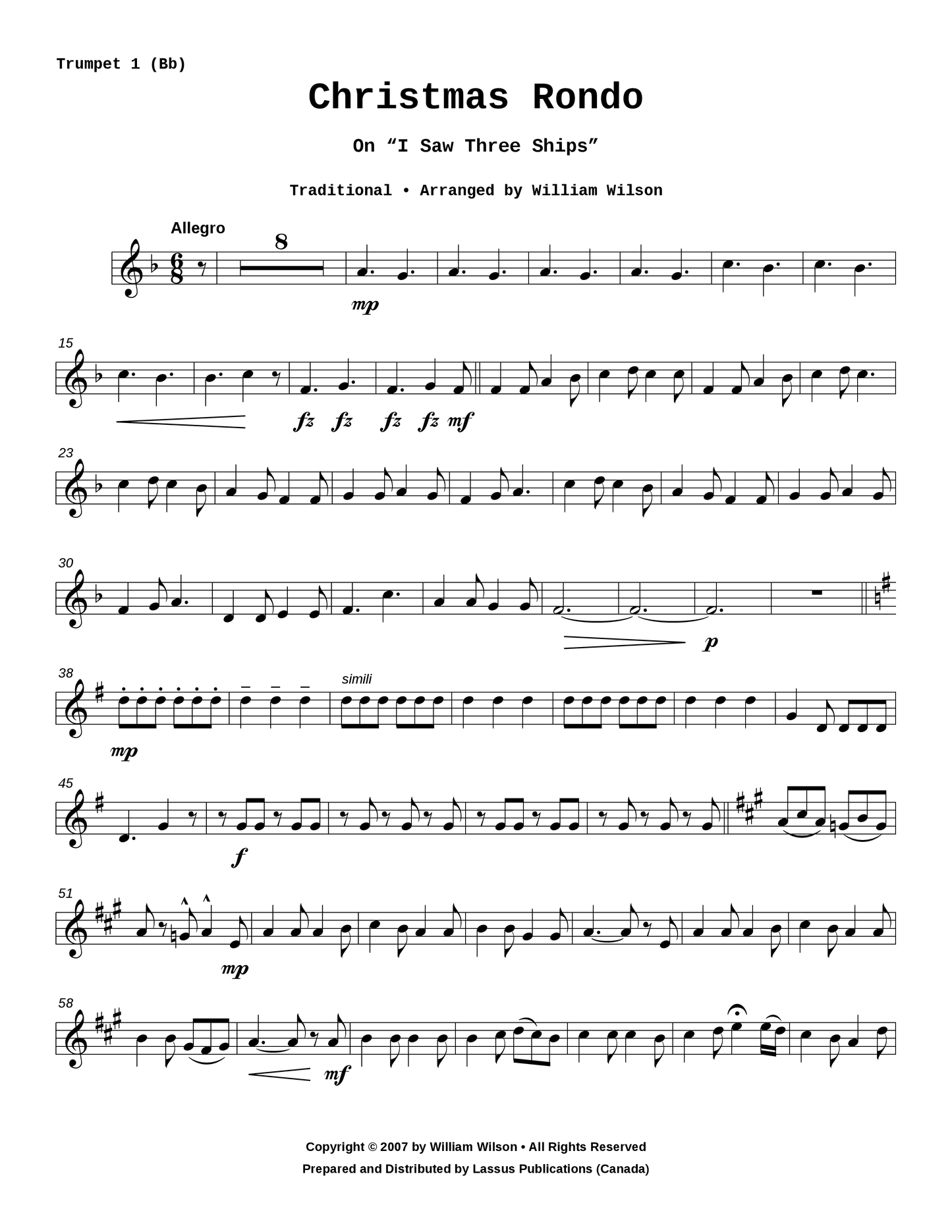 Christmas Rondo on "I Saw Three Ships"