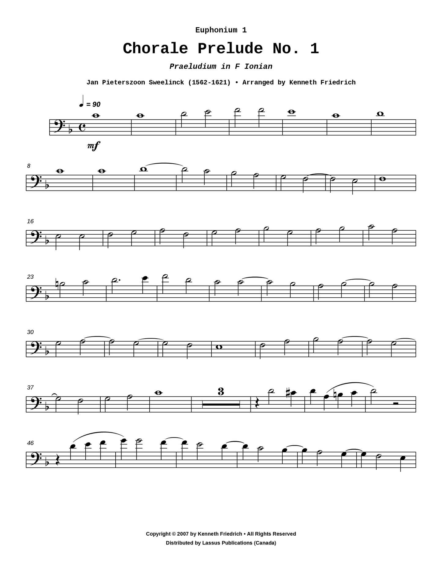 Chorale Prelude No. 1