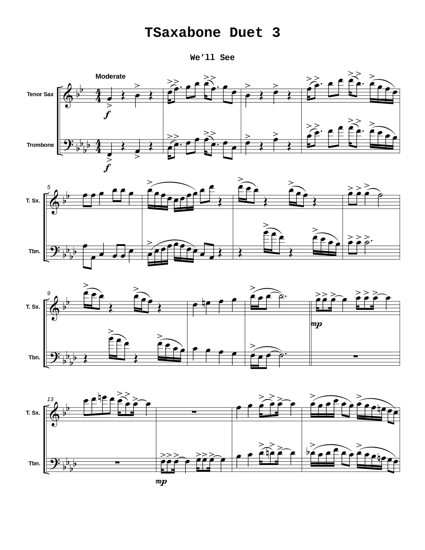 Twelve TSaxabone Duets