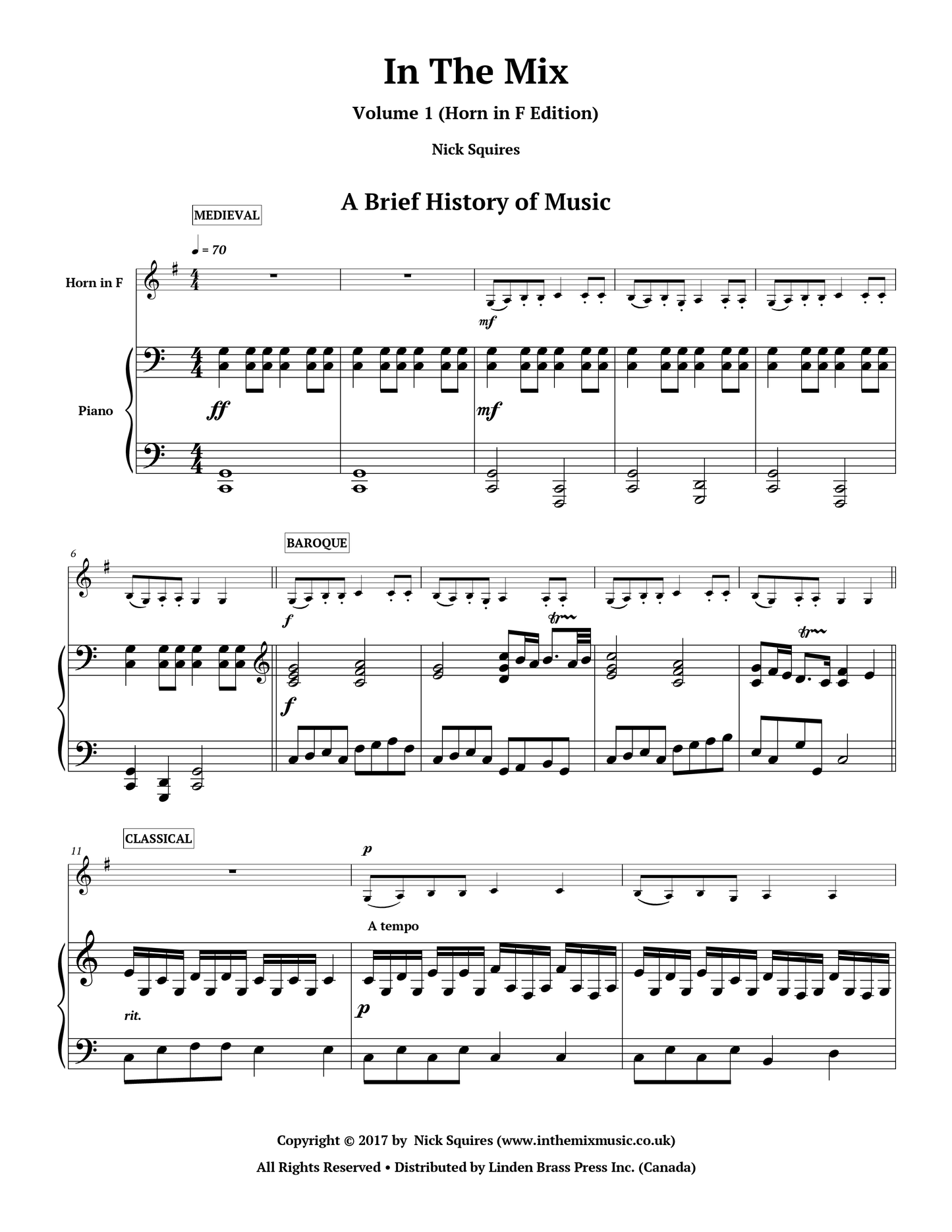 In The Mix, Volume 1 (Horn Edition)