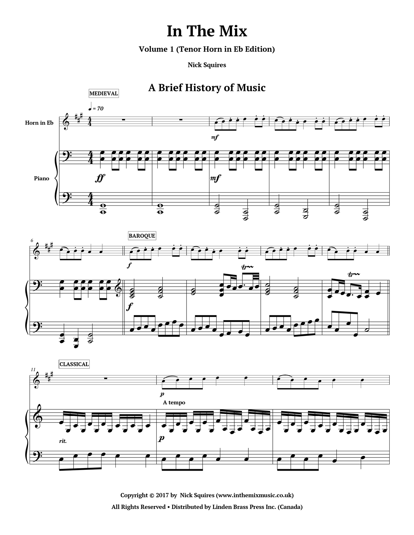 In The Mix, Volume 1 (Tenor Horn Edition)