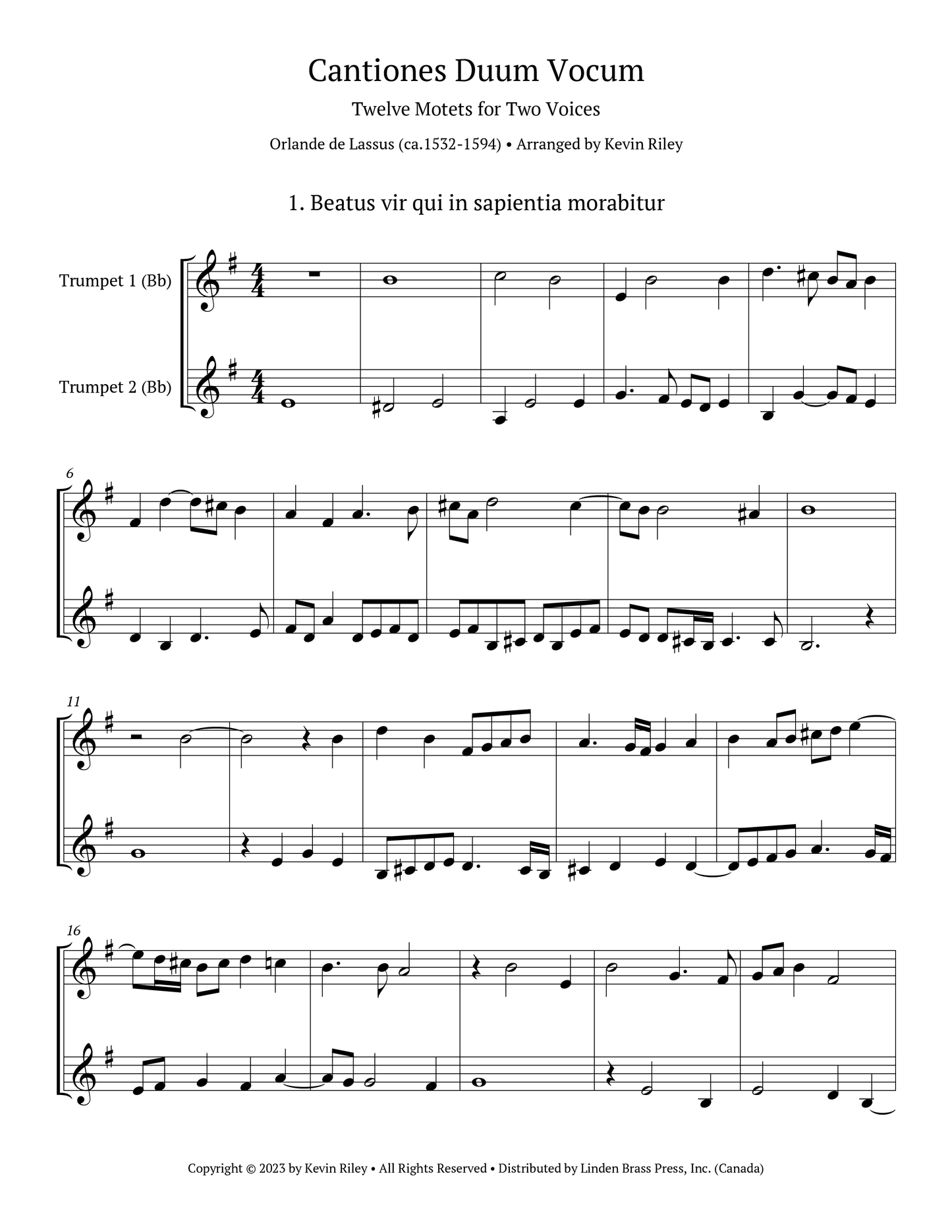 Cantiones Duum Vocum