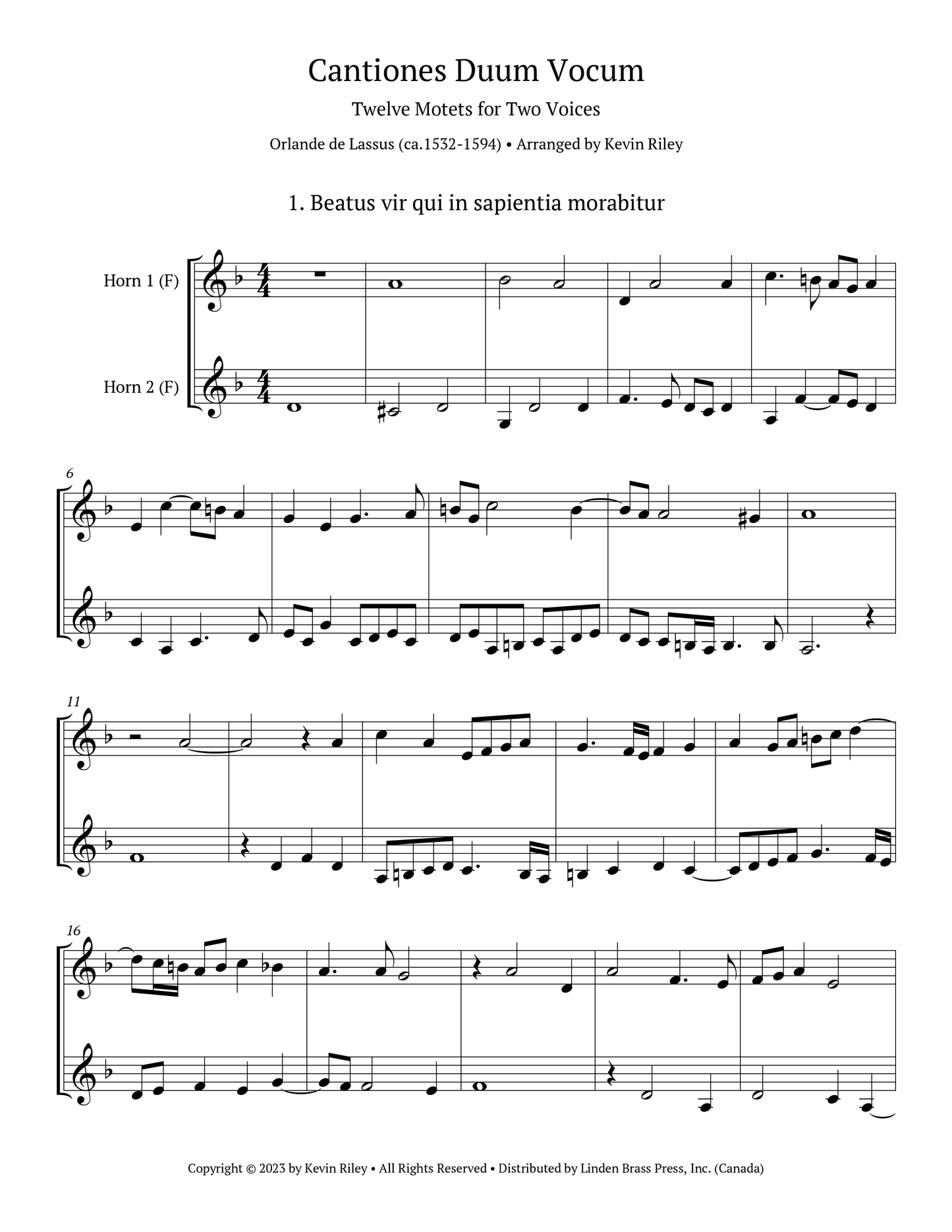 Cantiones Duum Vocum