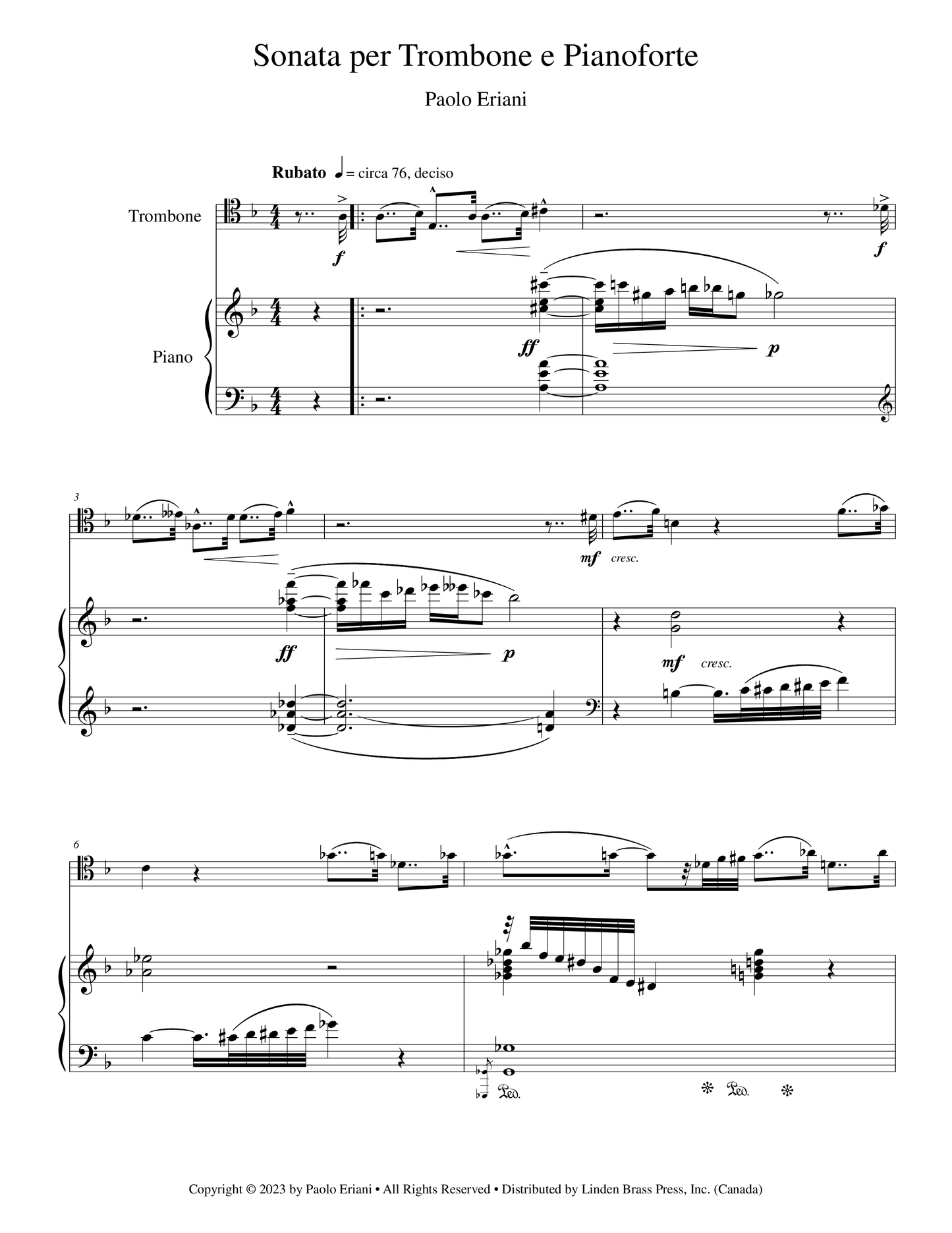 Sonata per Trombone e Pianoforte