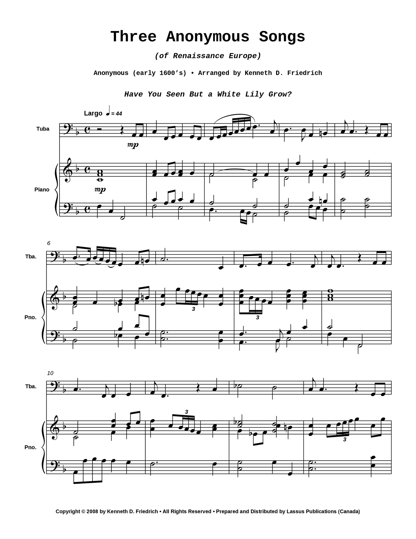 Three Anonymous Songs