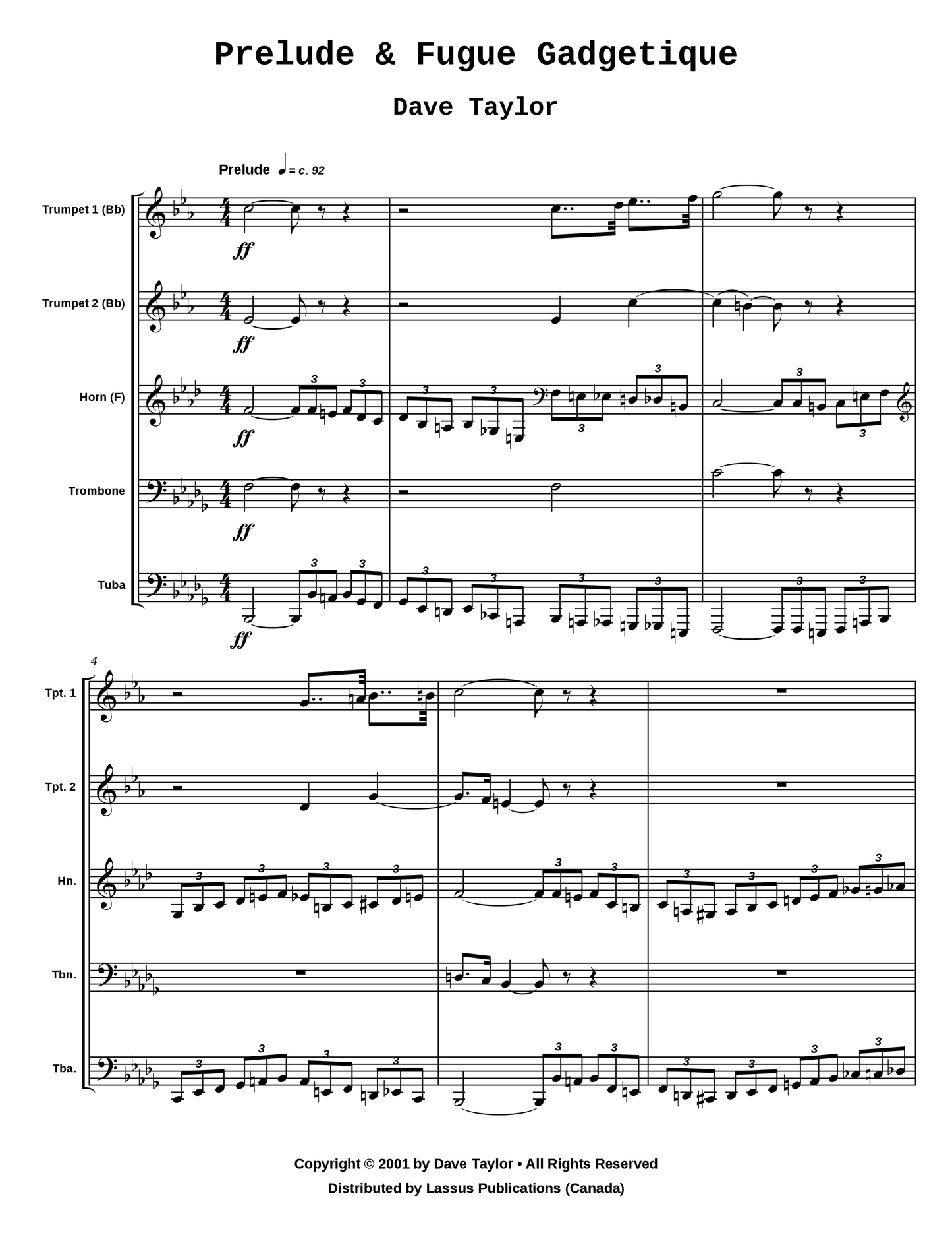 Prelude & Fugue Gadgetique