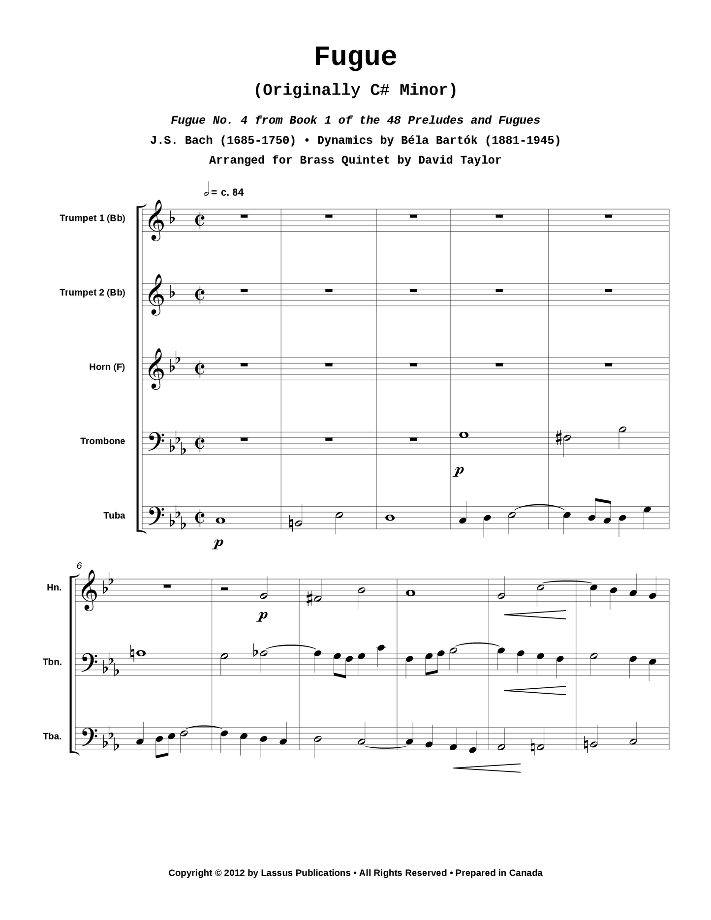 Fugue (Orig. C# Minor)