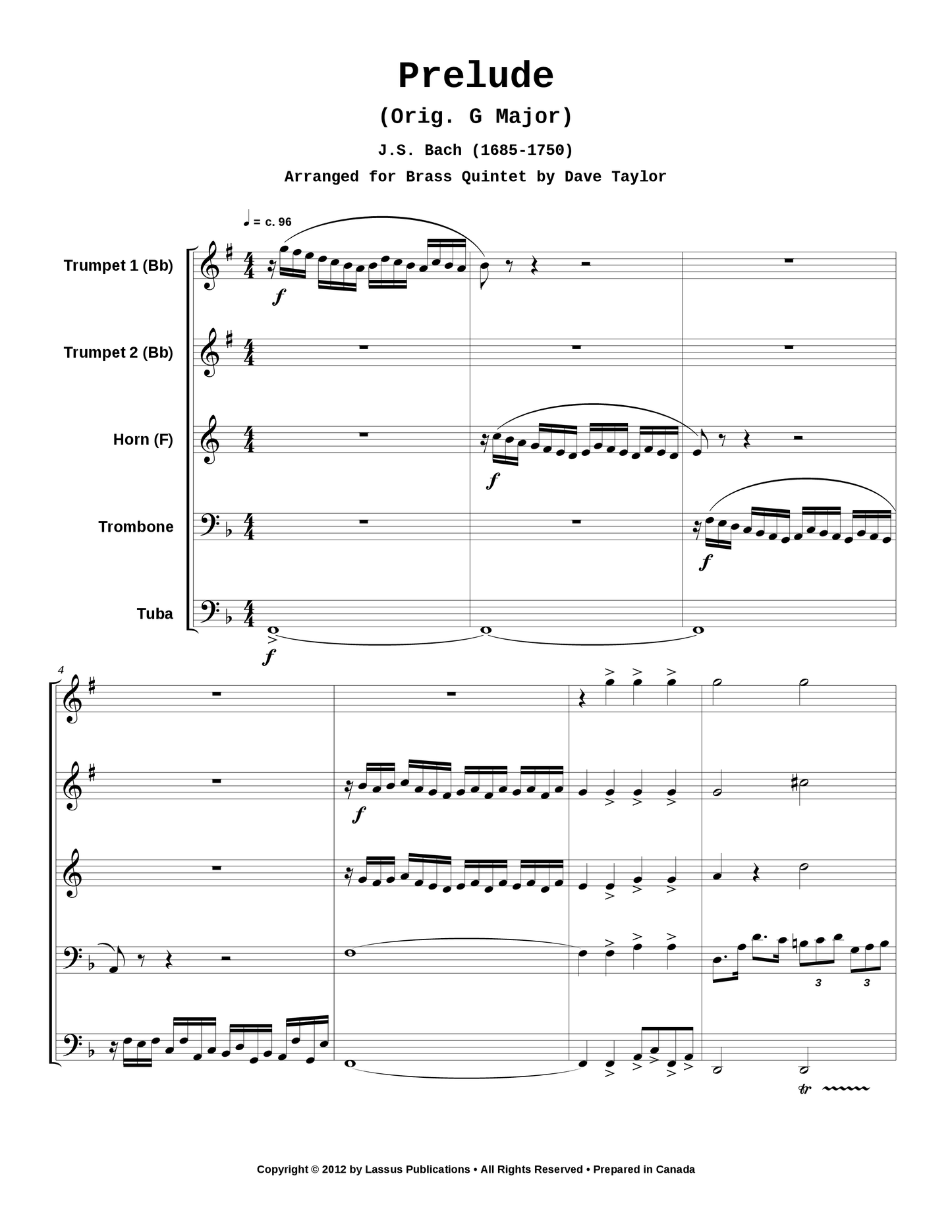 Prelude (Orig. G Major)
