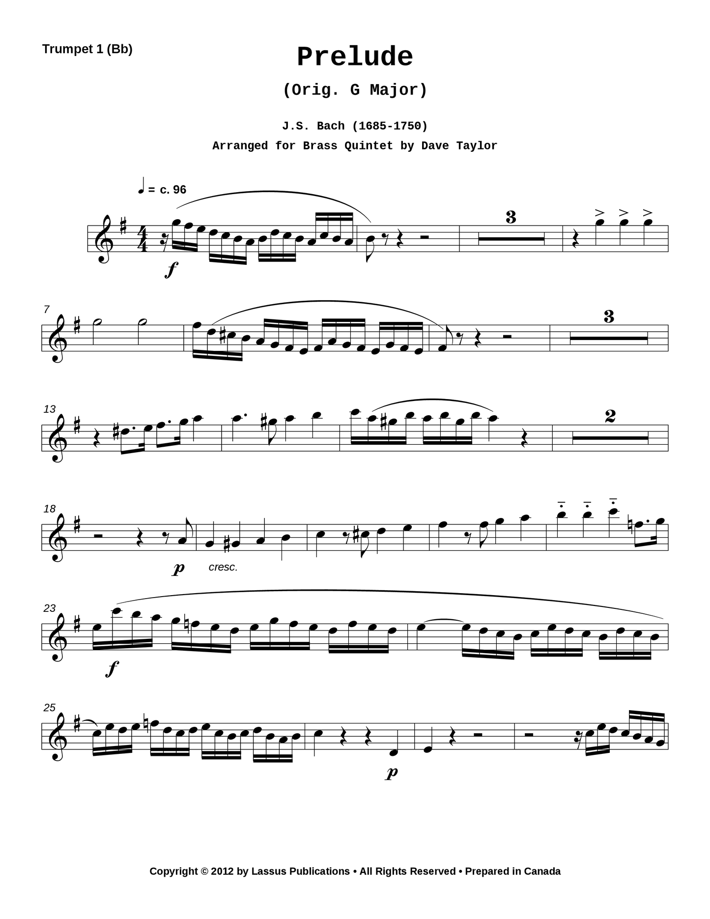 Prelude (Orig. G Major)