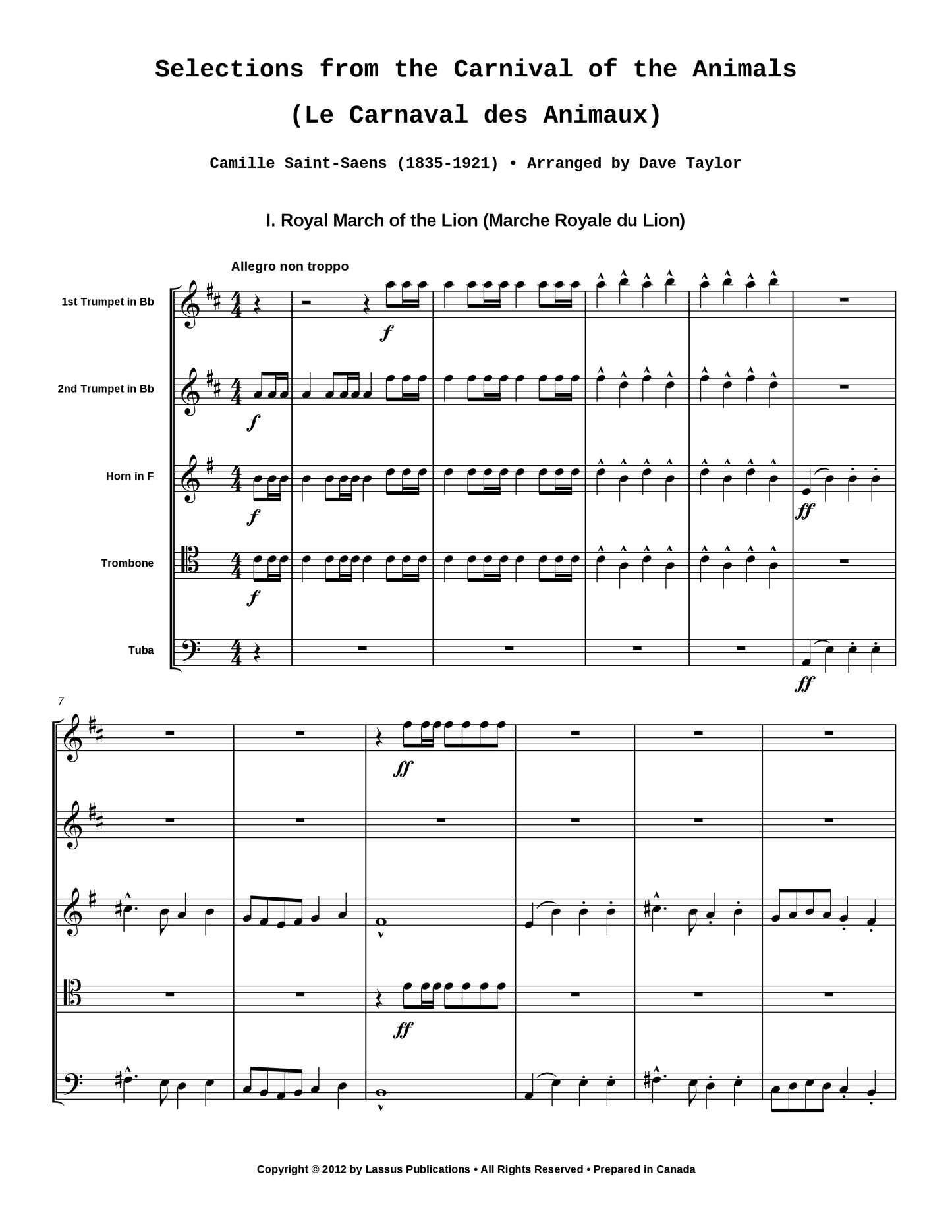Selections from The Carnival of the Animals