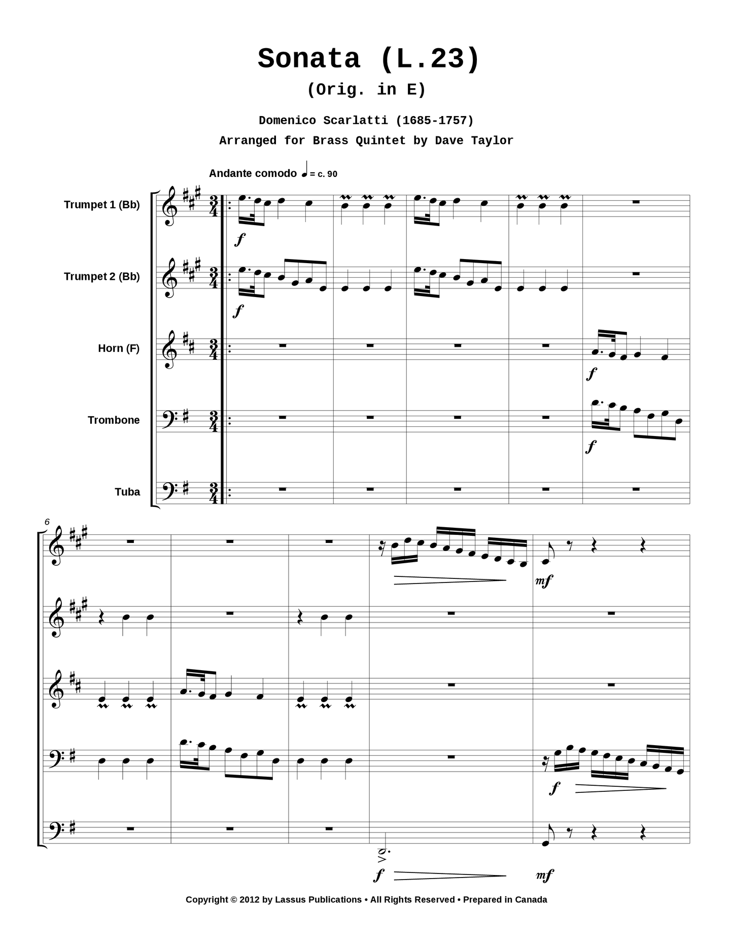Sonata in E (L.23)