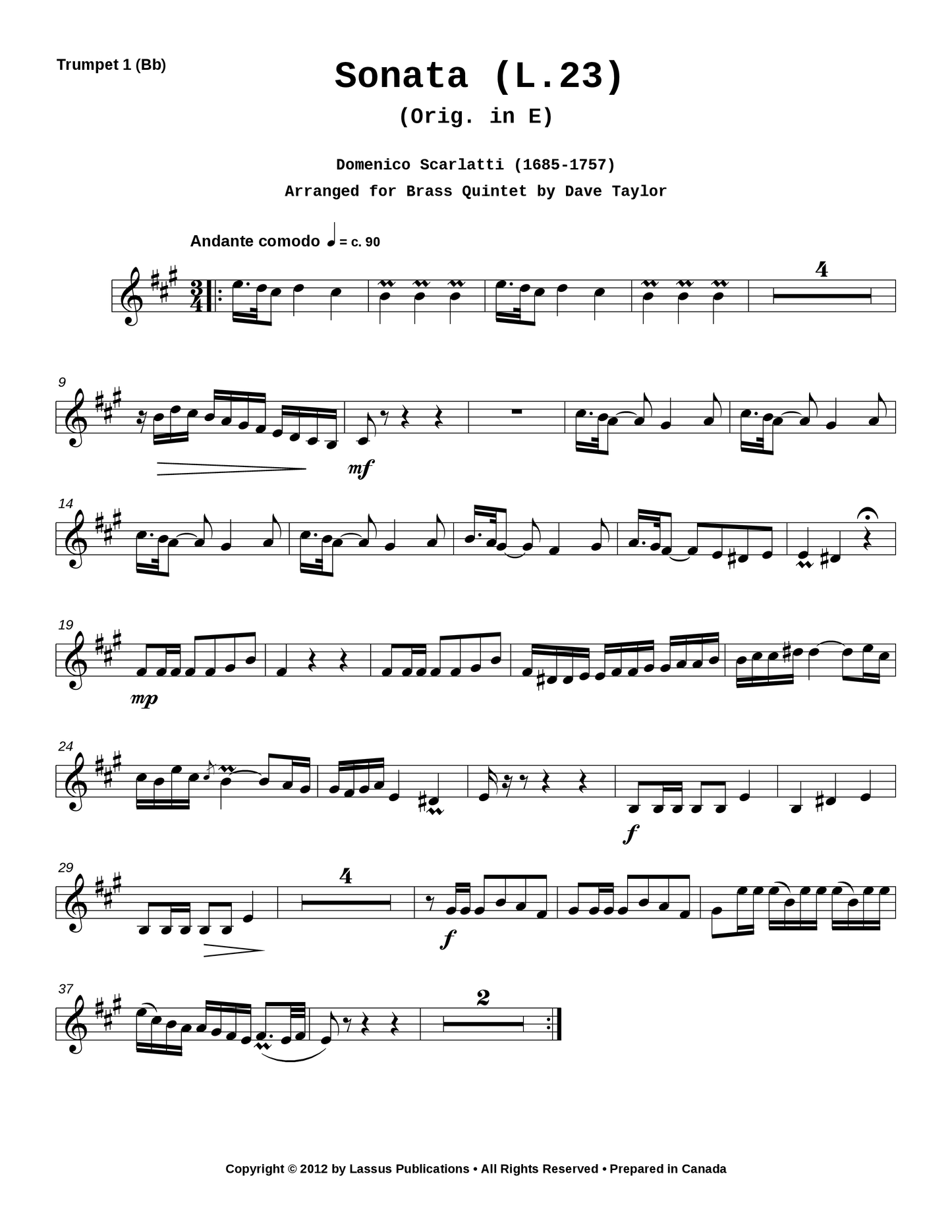 Sonata in E (L.23)