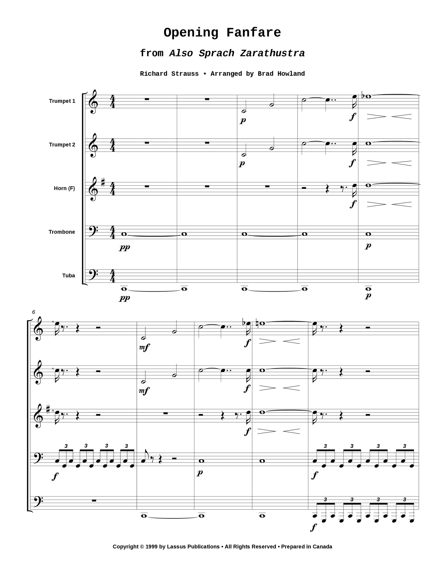 Opening Fanfare from Also Sprach Zarathustra