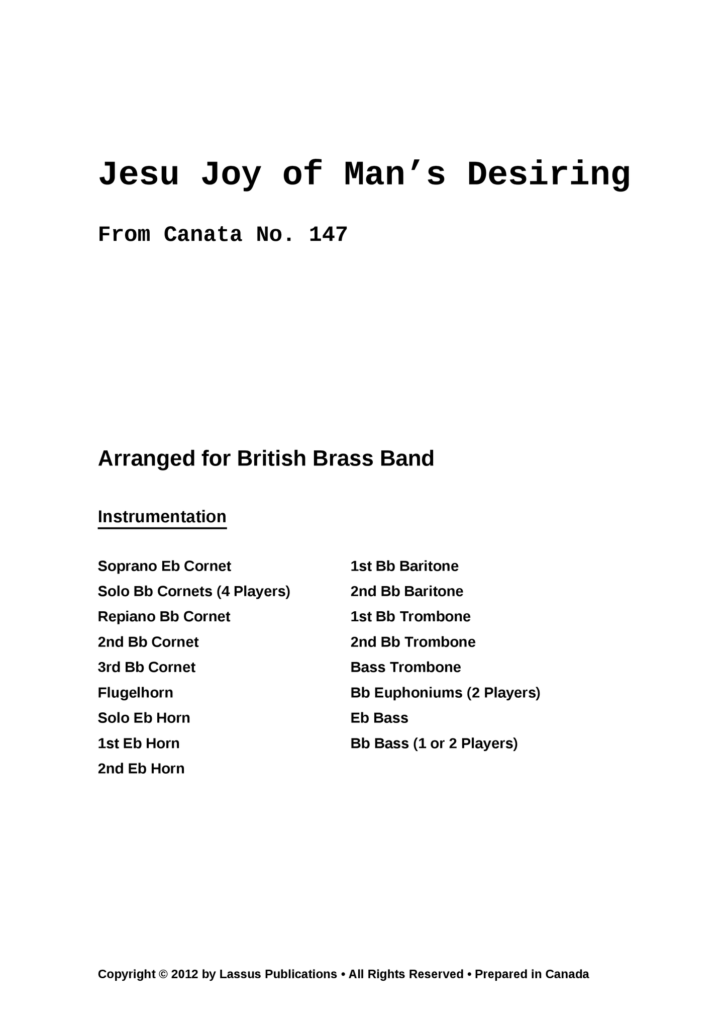 Jesu, Joy of Man's Desiring