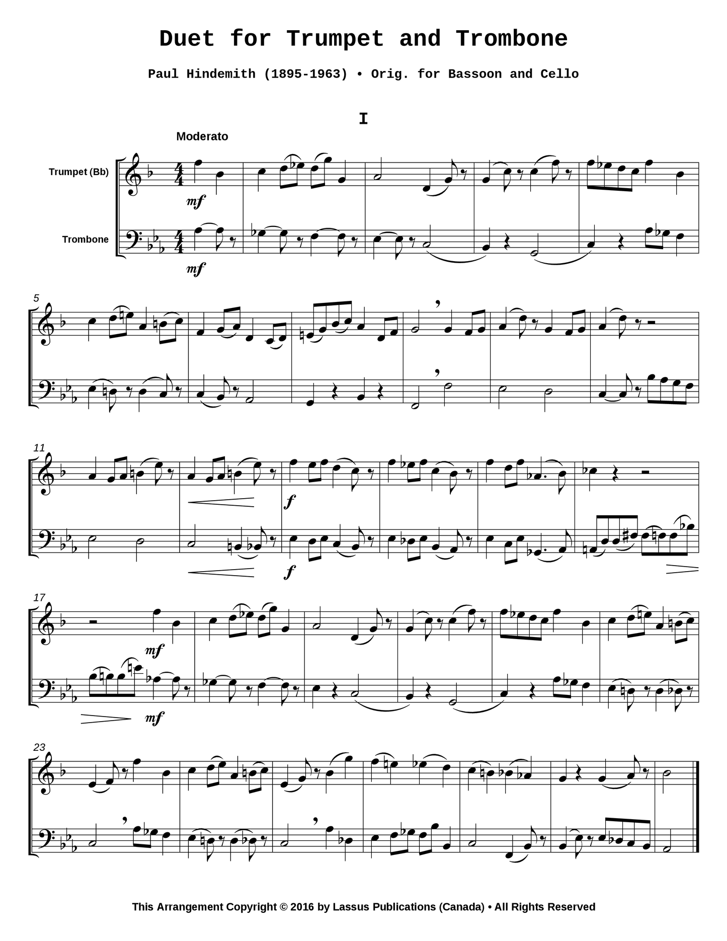 Duet for Trumpet and Trombone