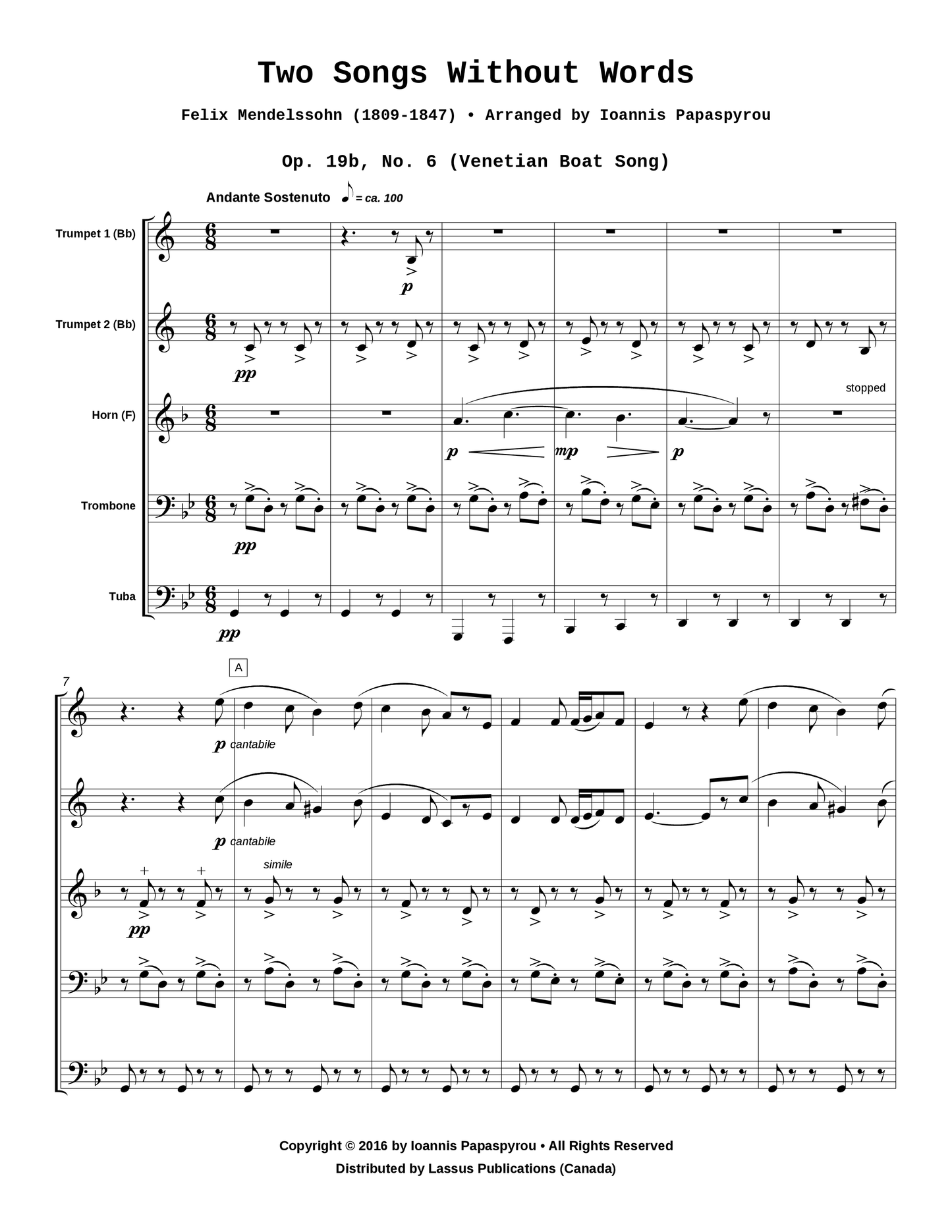 Two Songs Without Words