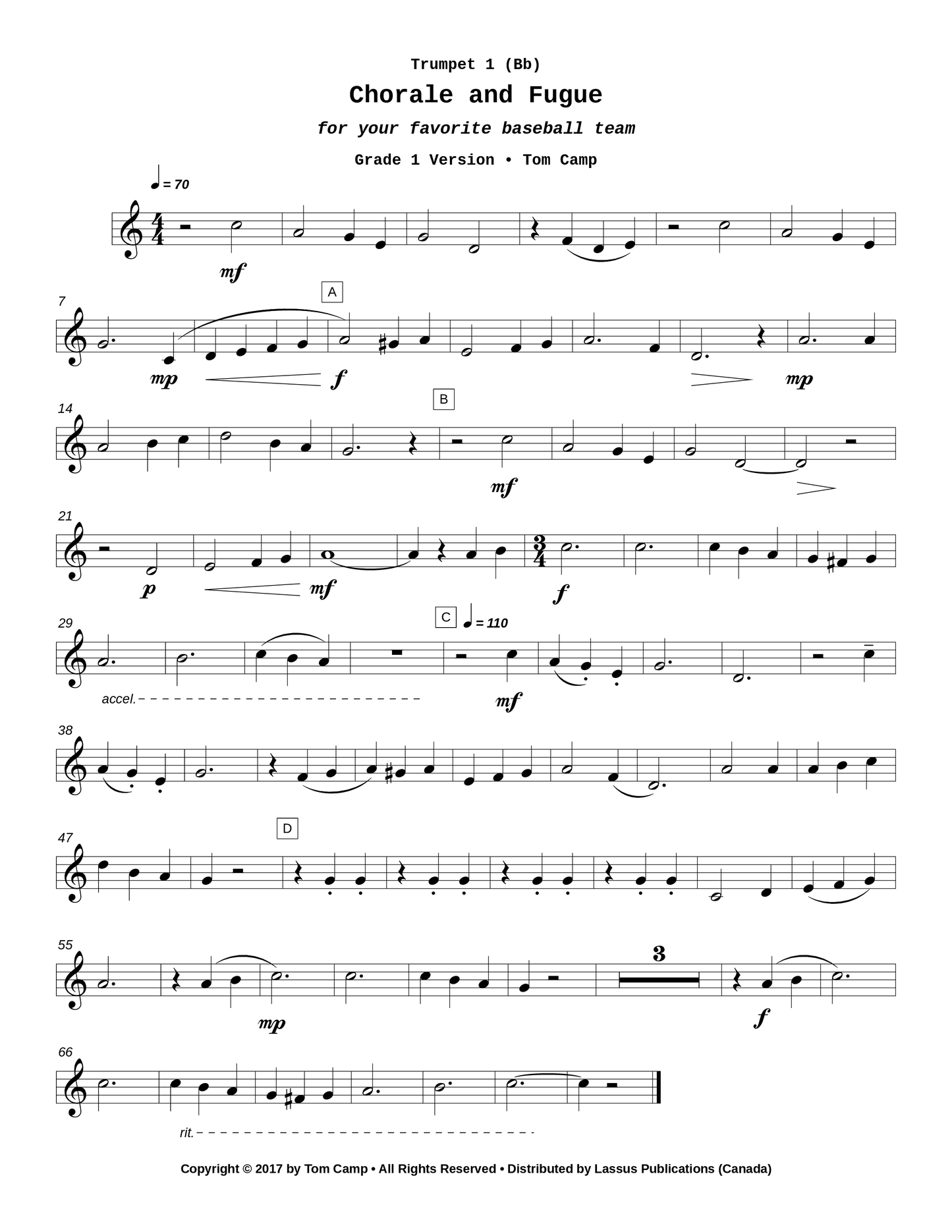 Chorale and Fugue (Grade 1)