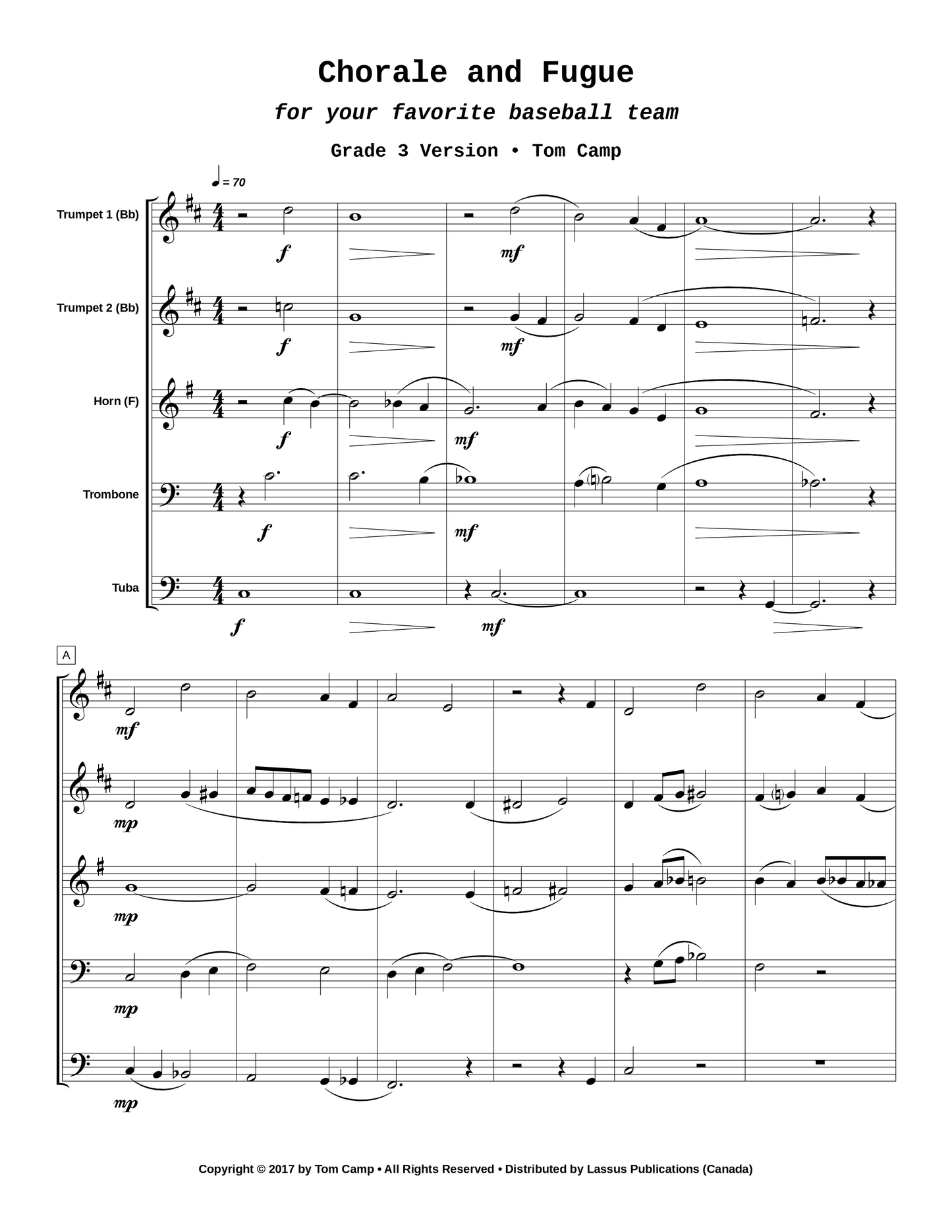 Chorale and Fugue (Grade 3)