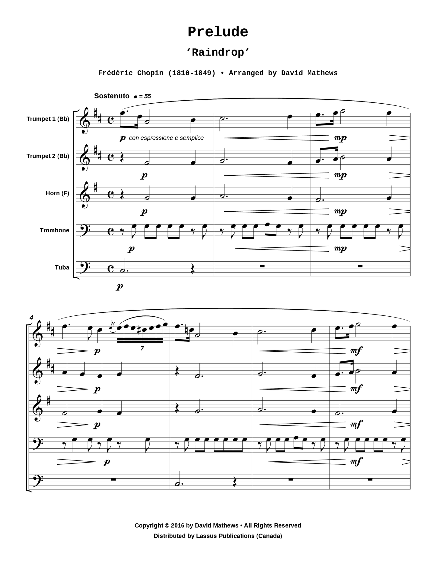 Prelude 'Raindrop'