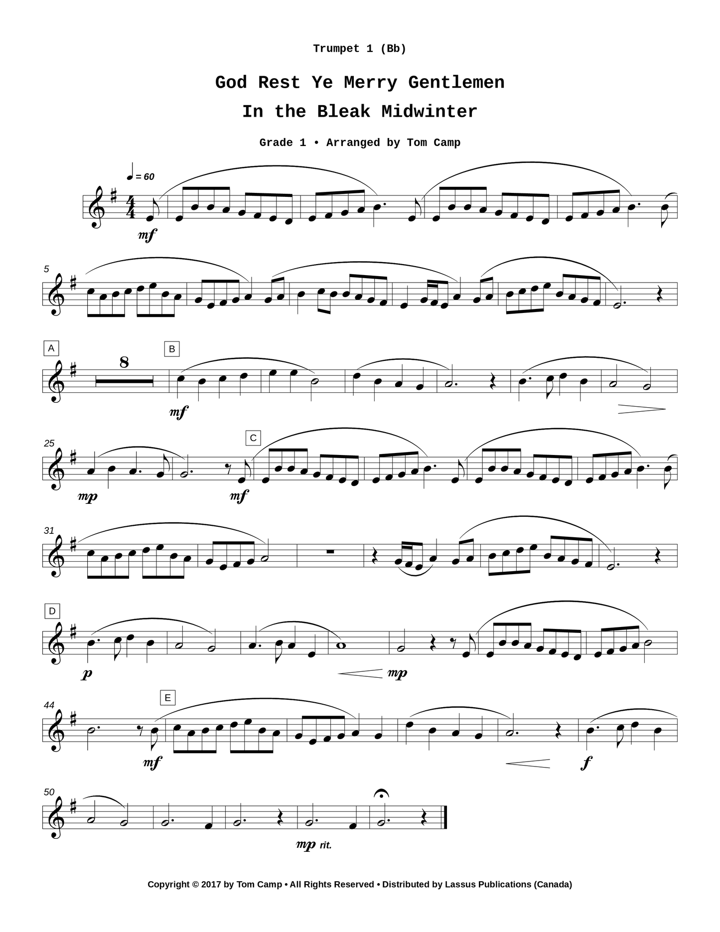 God Rest Ye / In the Bleak (Grade 1)