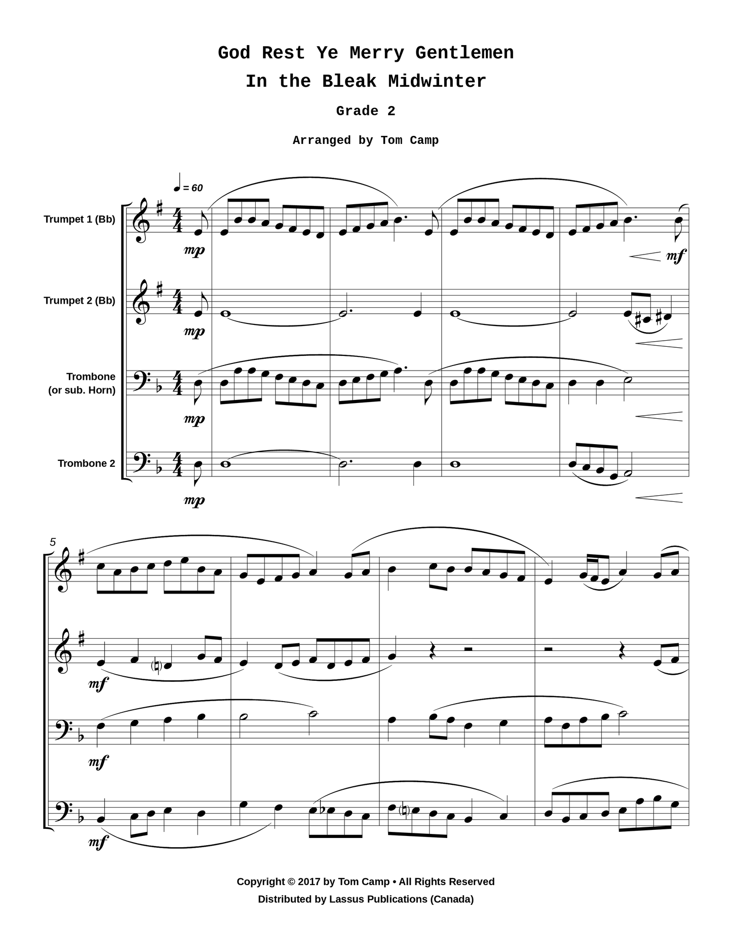 God Rest Ye / In the Bleak (Grade 2)