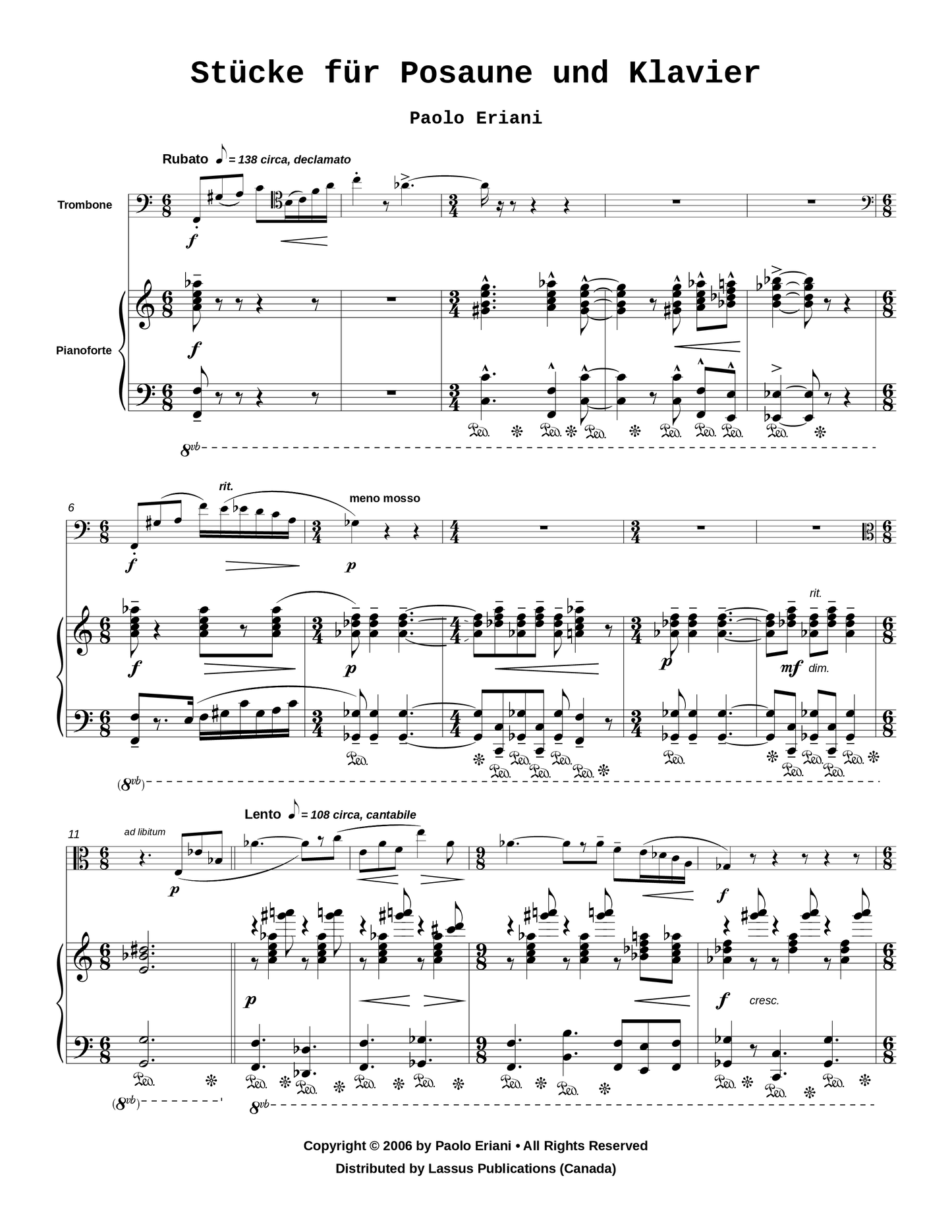 Stücke für Posaune und Klavier