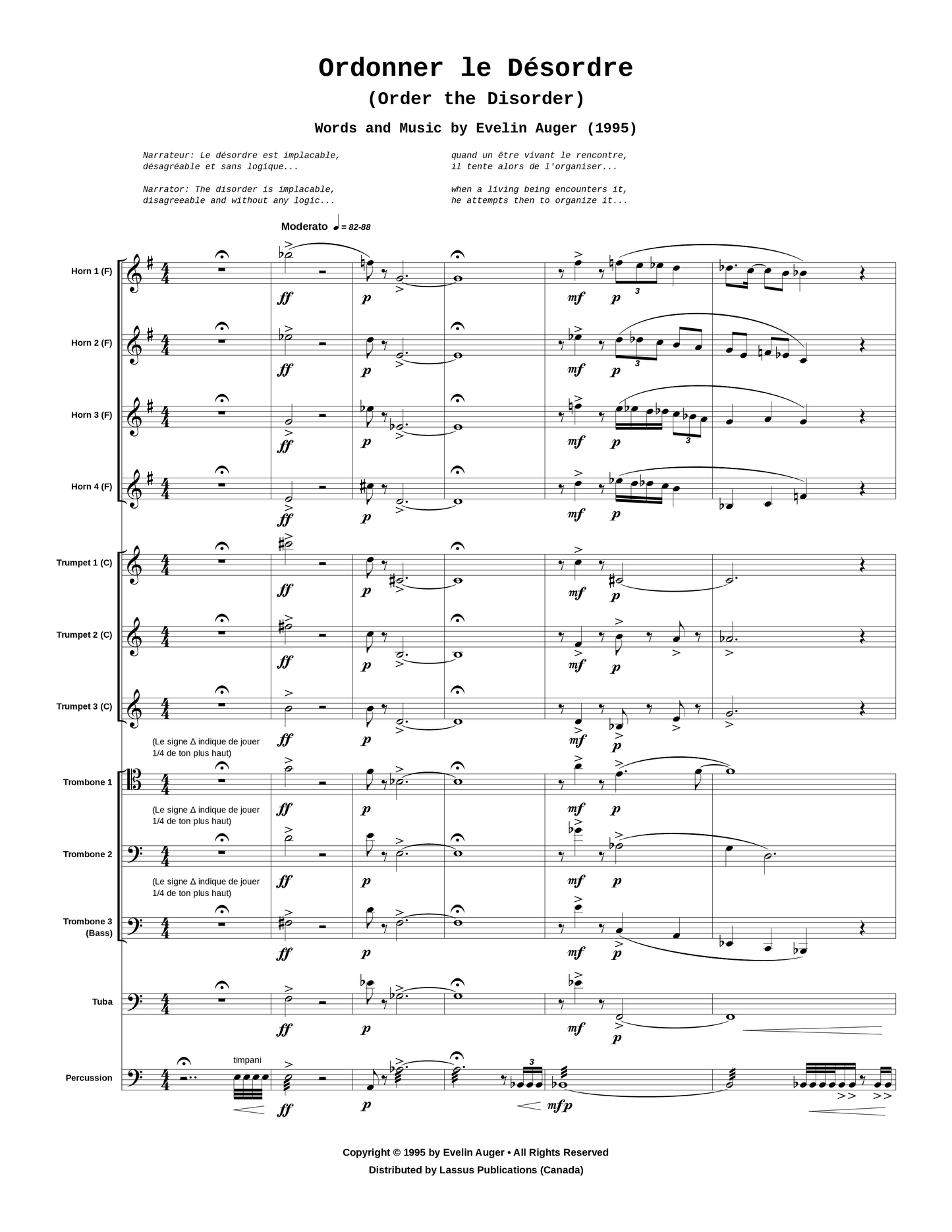 Ordonner le Désordre (Order the Disorder)