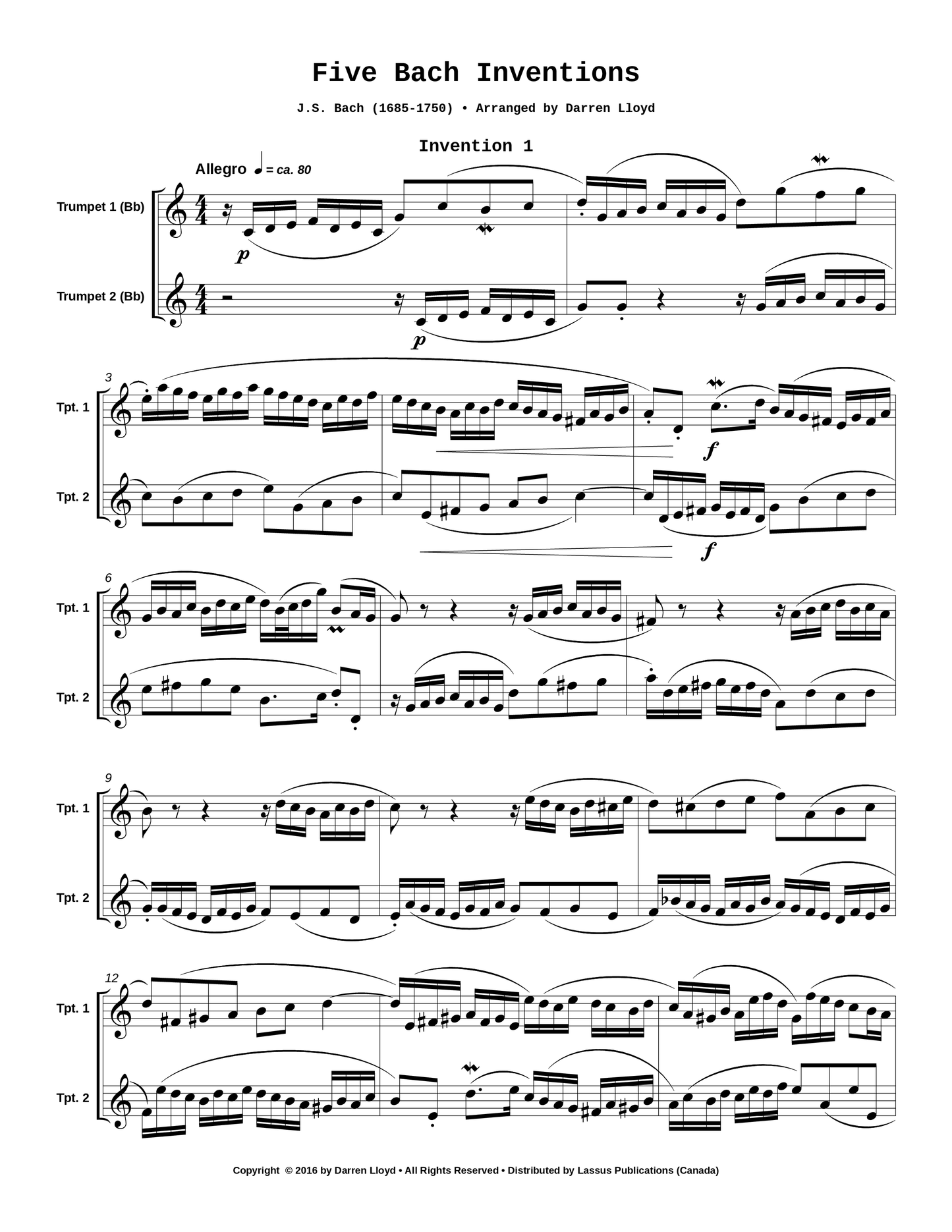 Five Bach Inventions