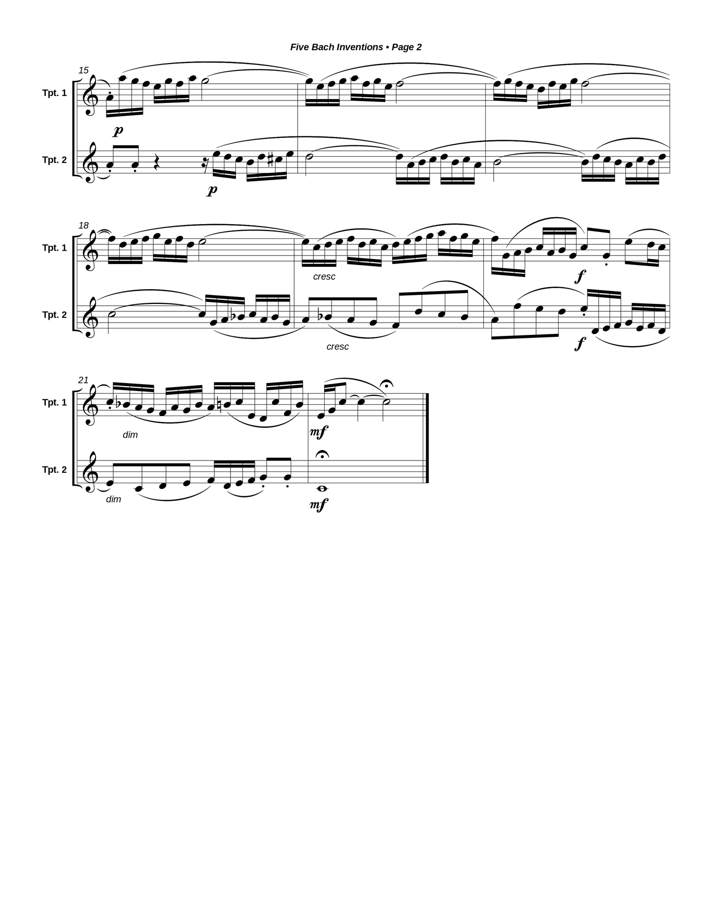 Five Bach Inventions