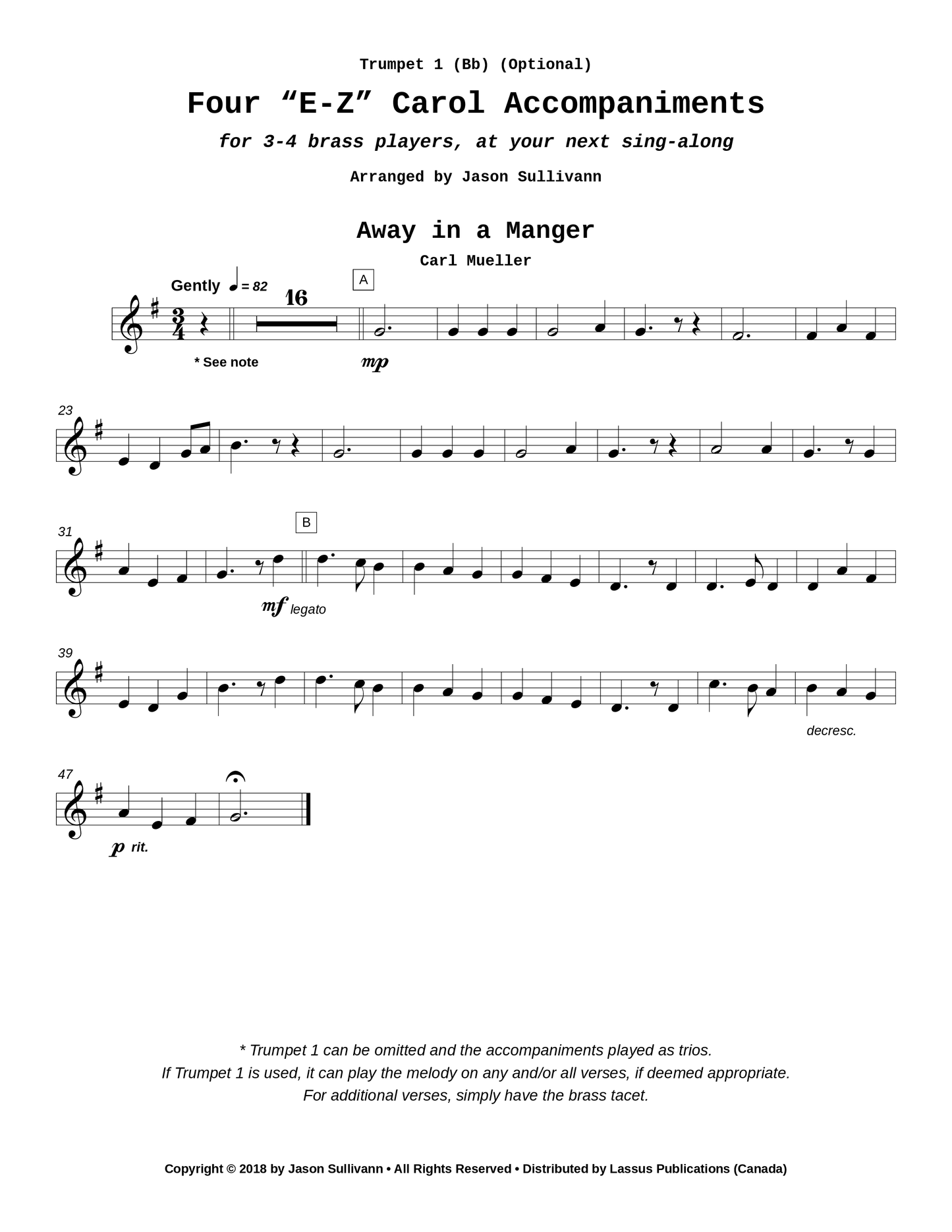 Four E-Z Carol Accompaniments