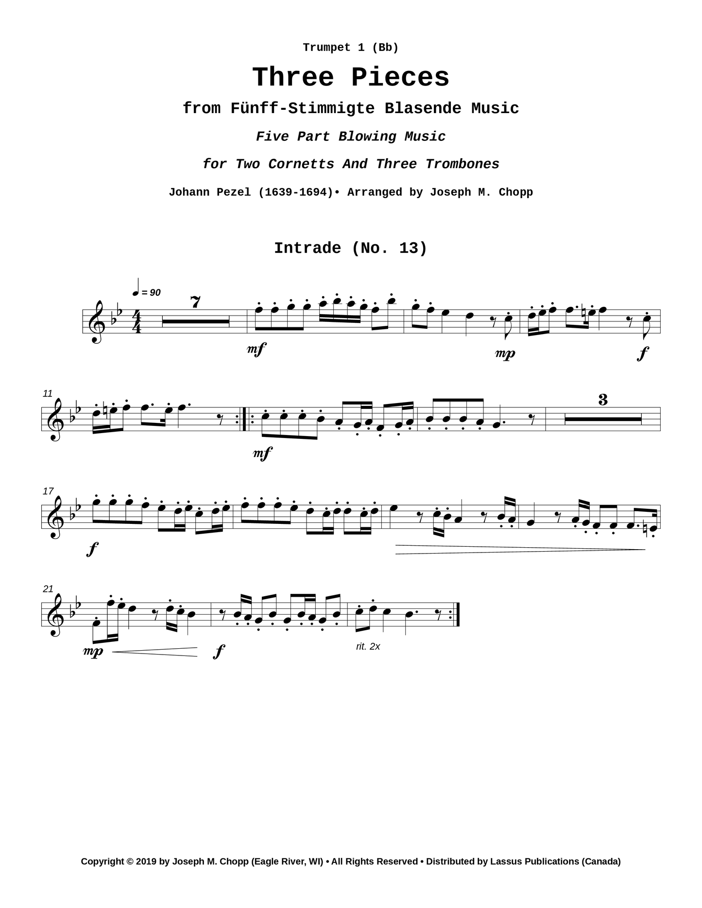 Three Pieces from Fünff-Stimmigte Blasende Music