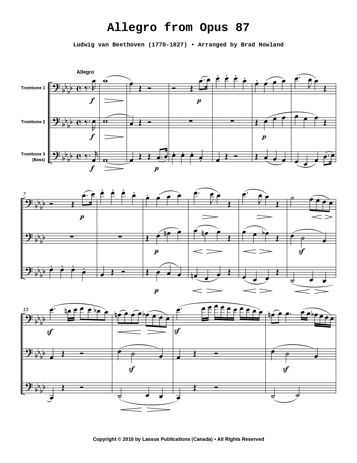 Allegro from Opus 87