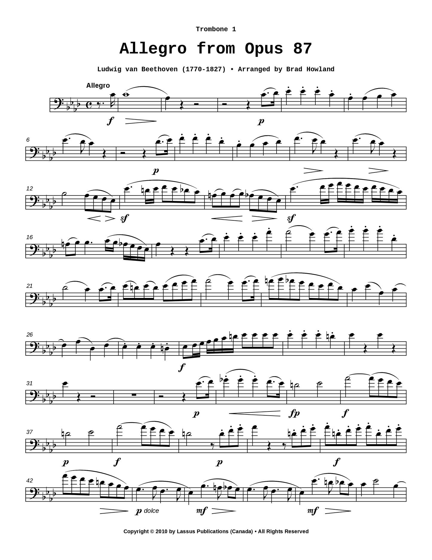 Allegro from Opus 87