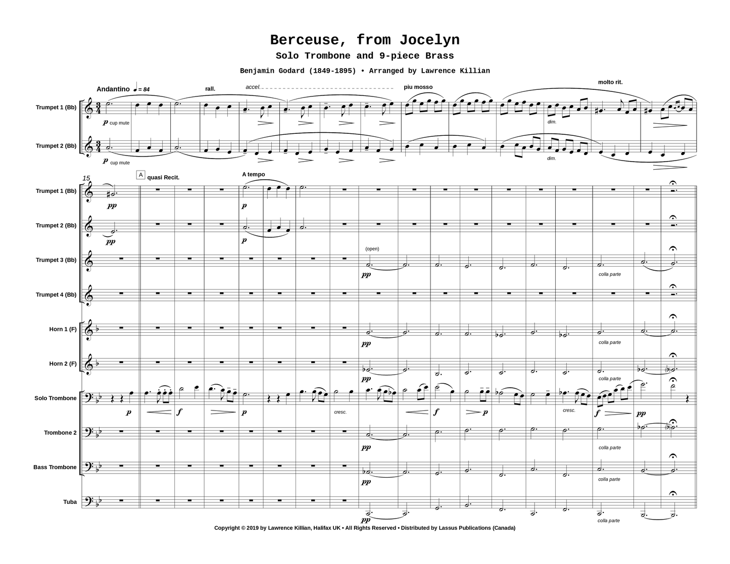 Berceuse, from Jocelyn