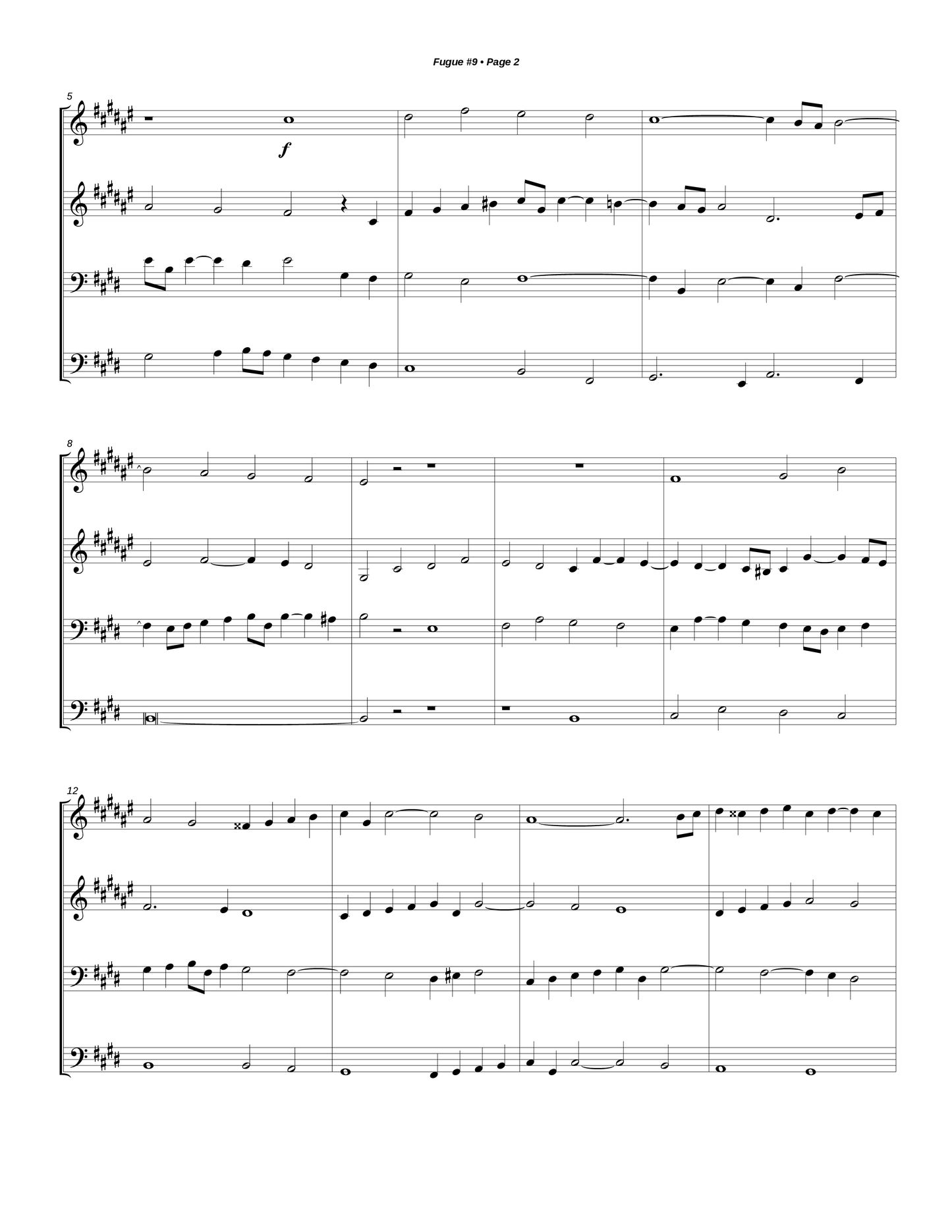 Fugue #9 in E Major