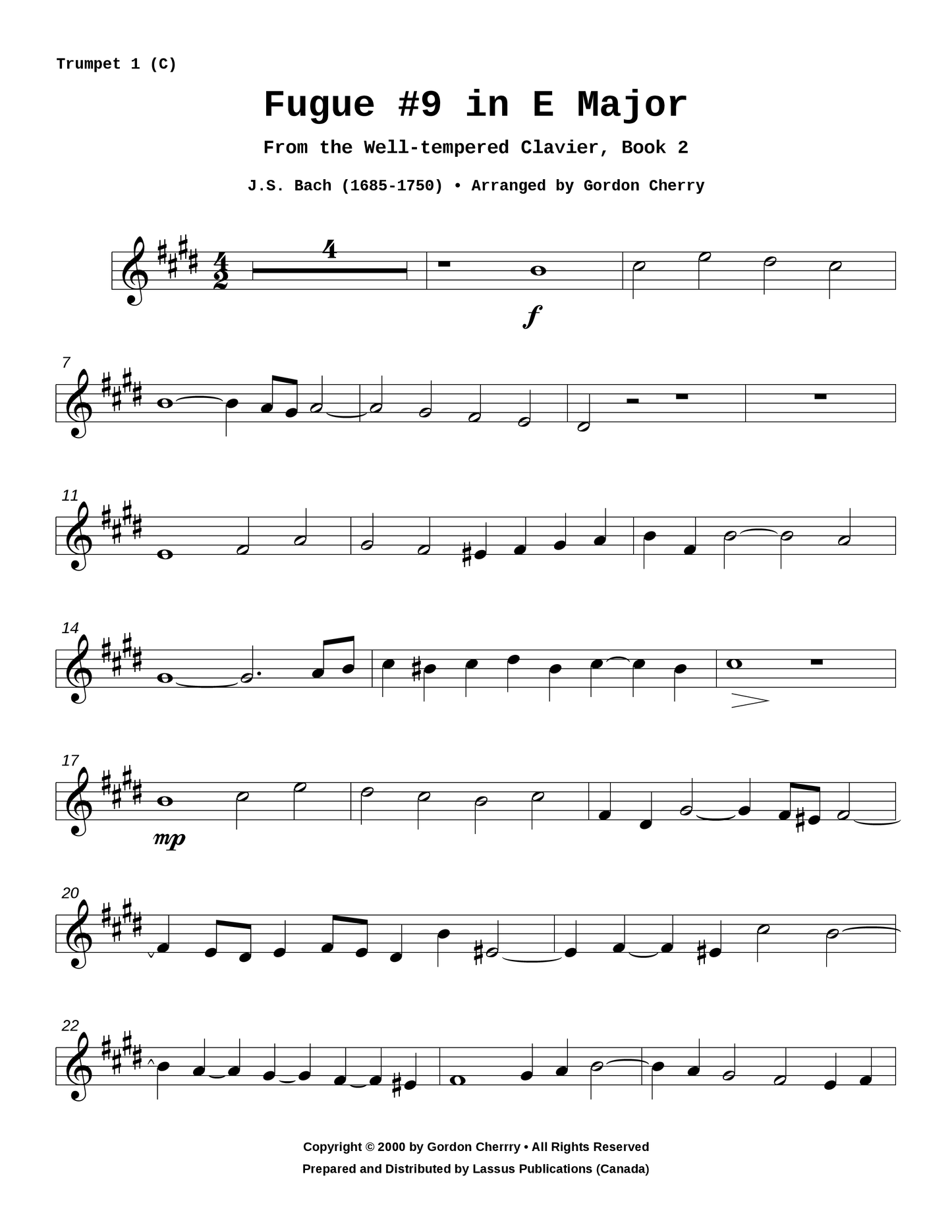 Fugue #9 in E Major