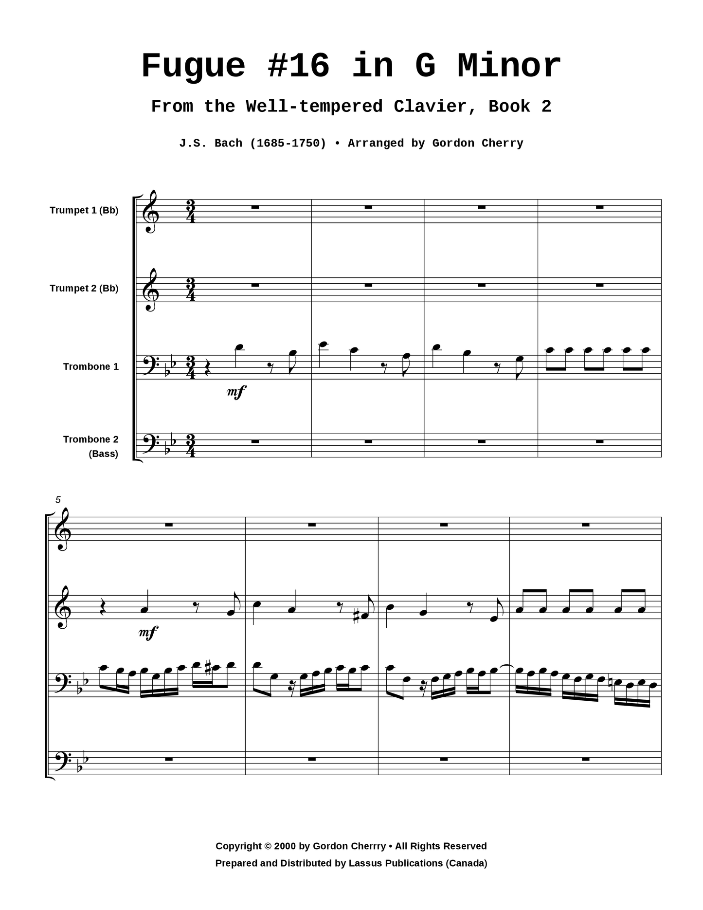 Fugue #16 in G Minor
