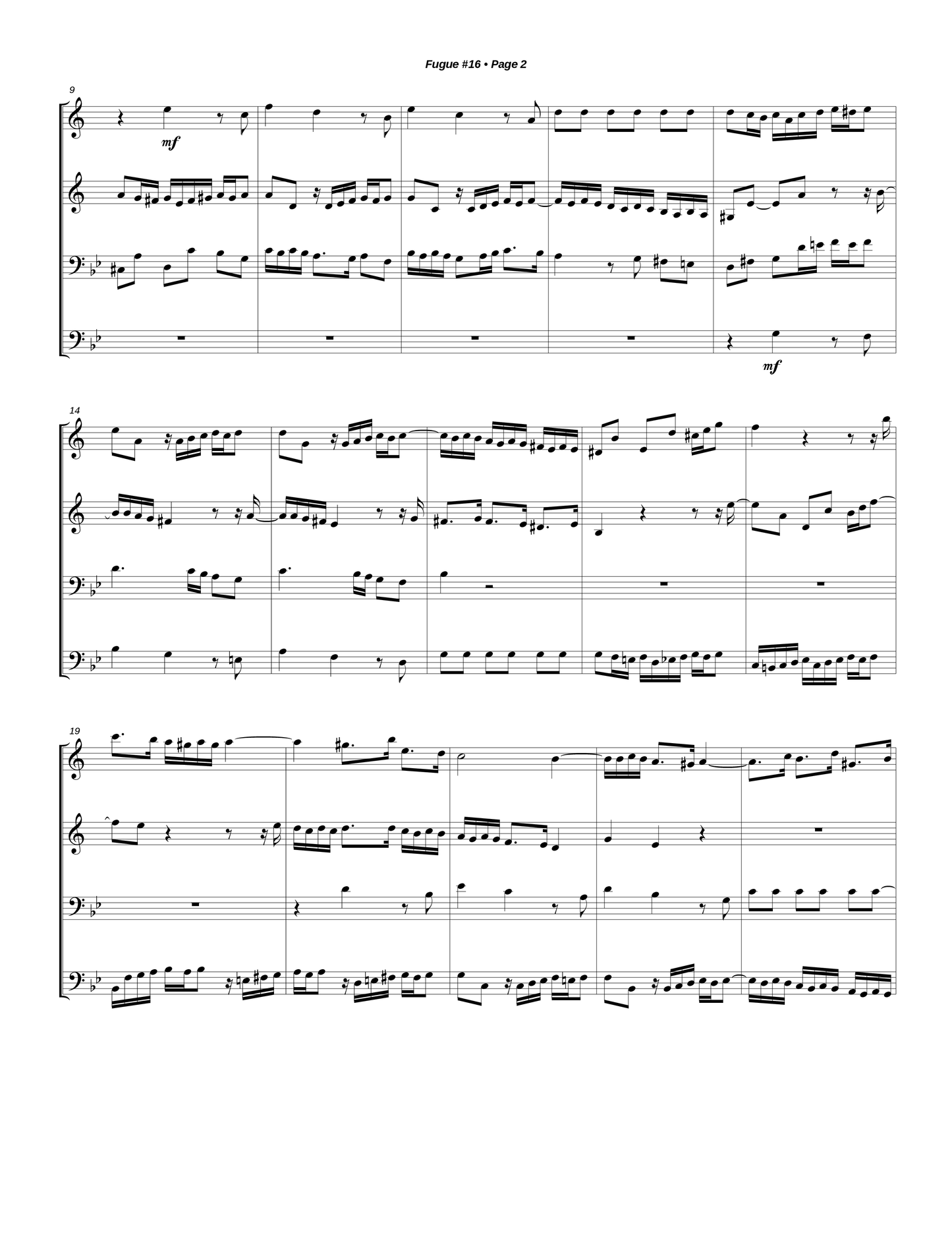 Fugue #16 in G Minor