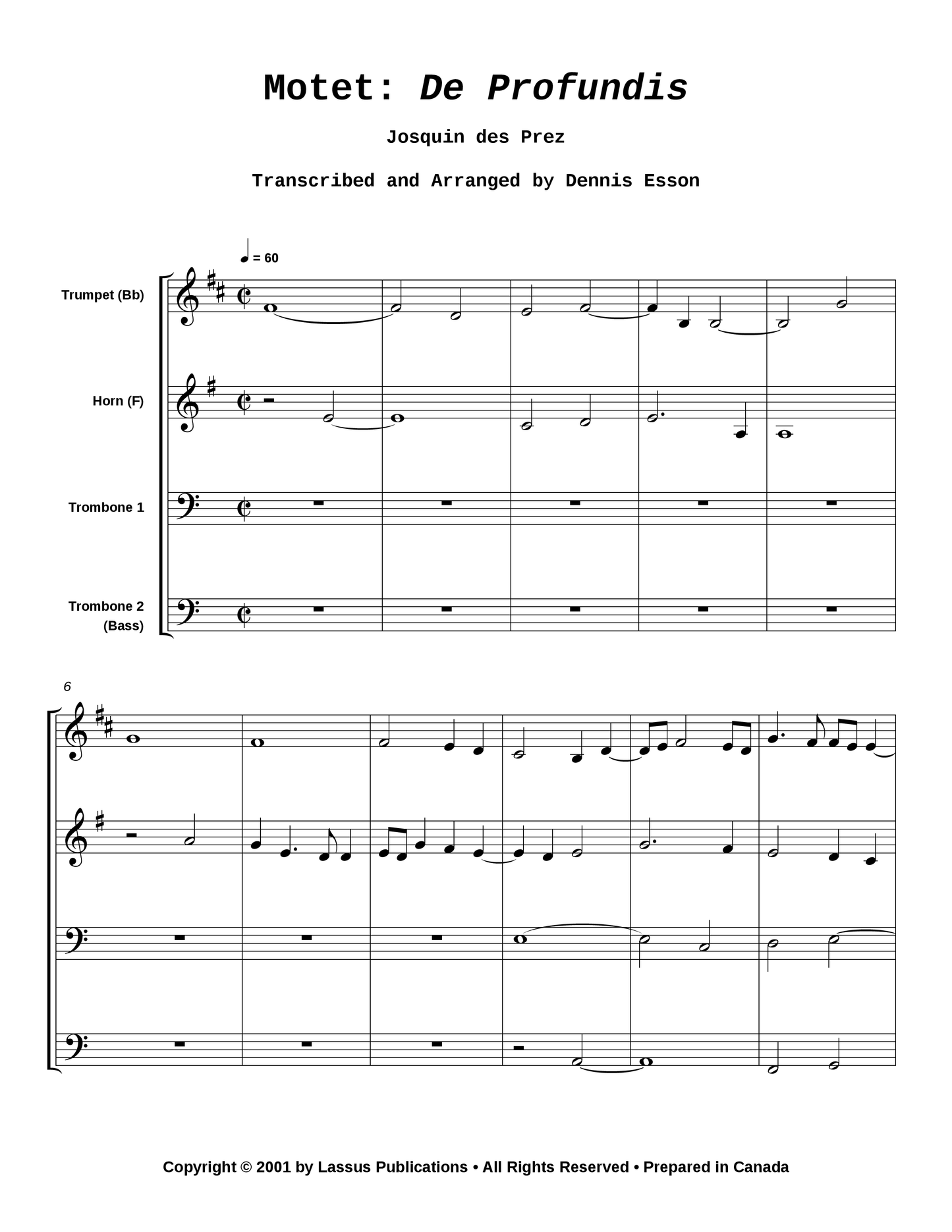 Motet: De Profundis