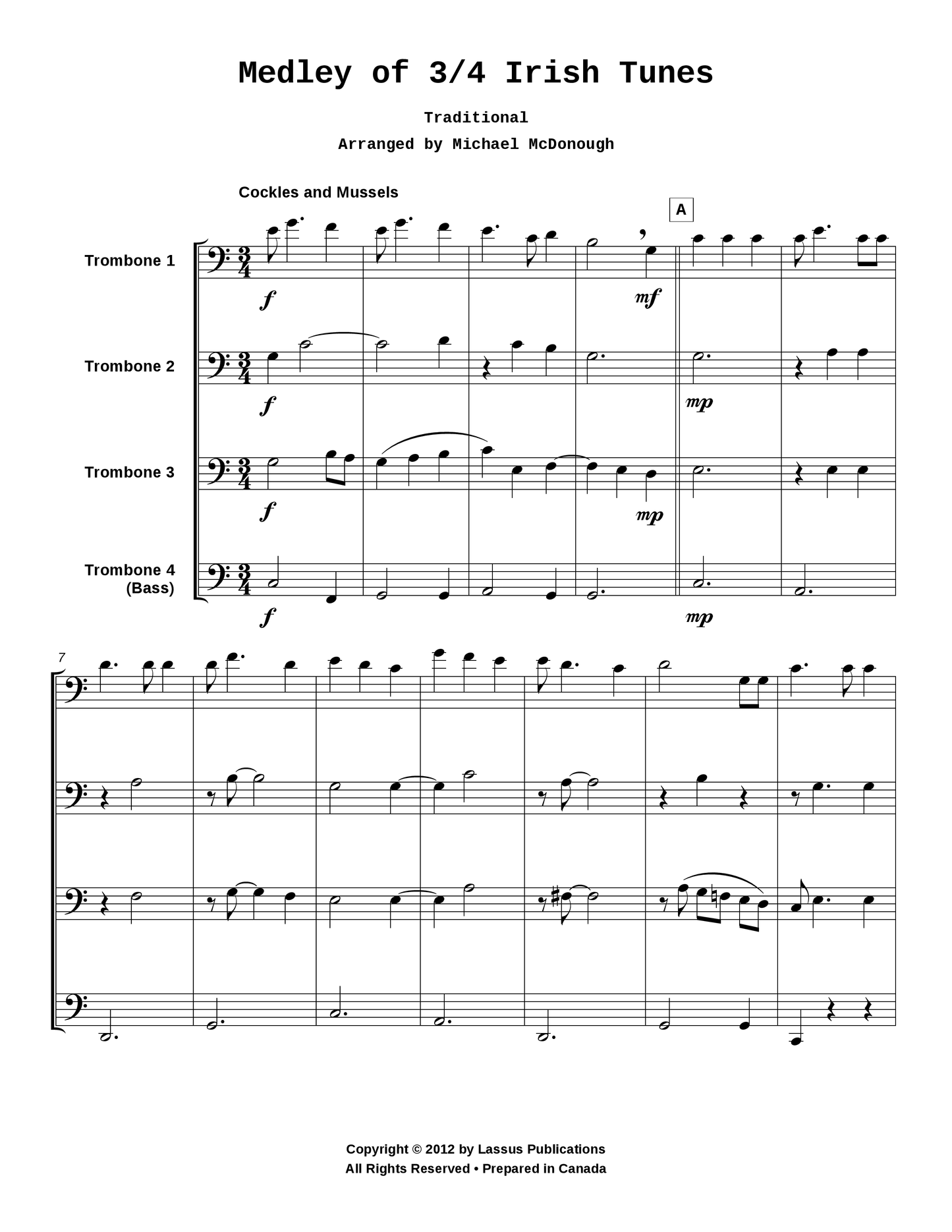 Medley of 3/4 Irish Tunes