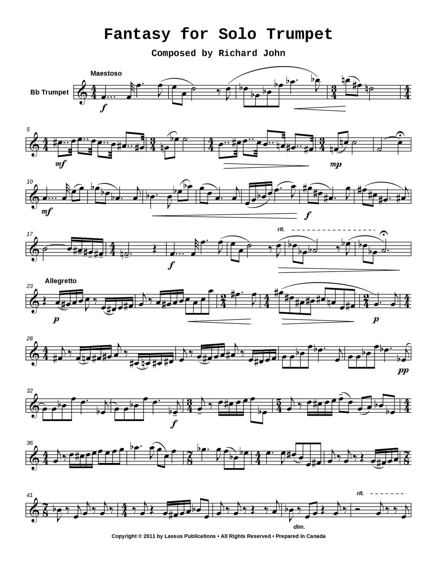 Fantasy for Solo Trumpet