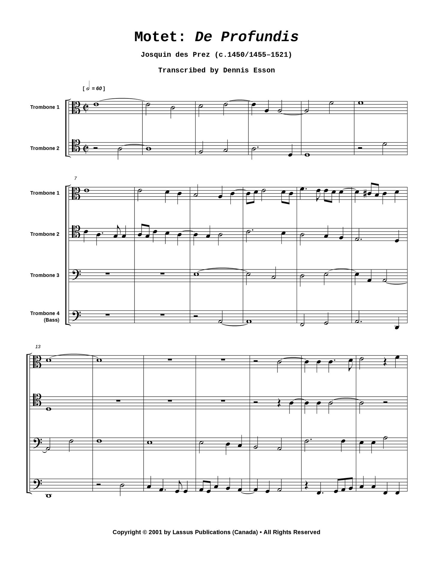 Motet: De Profundis