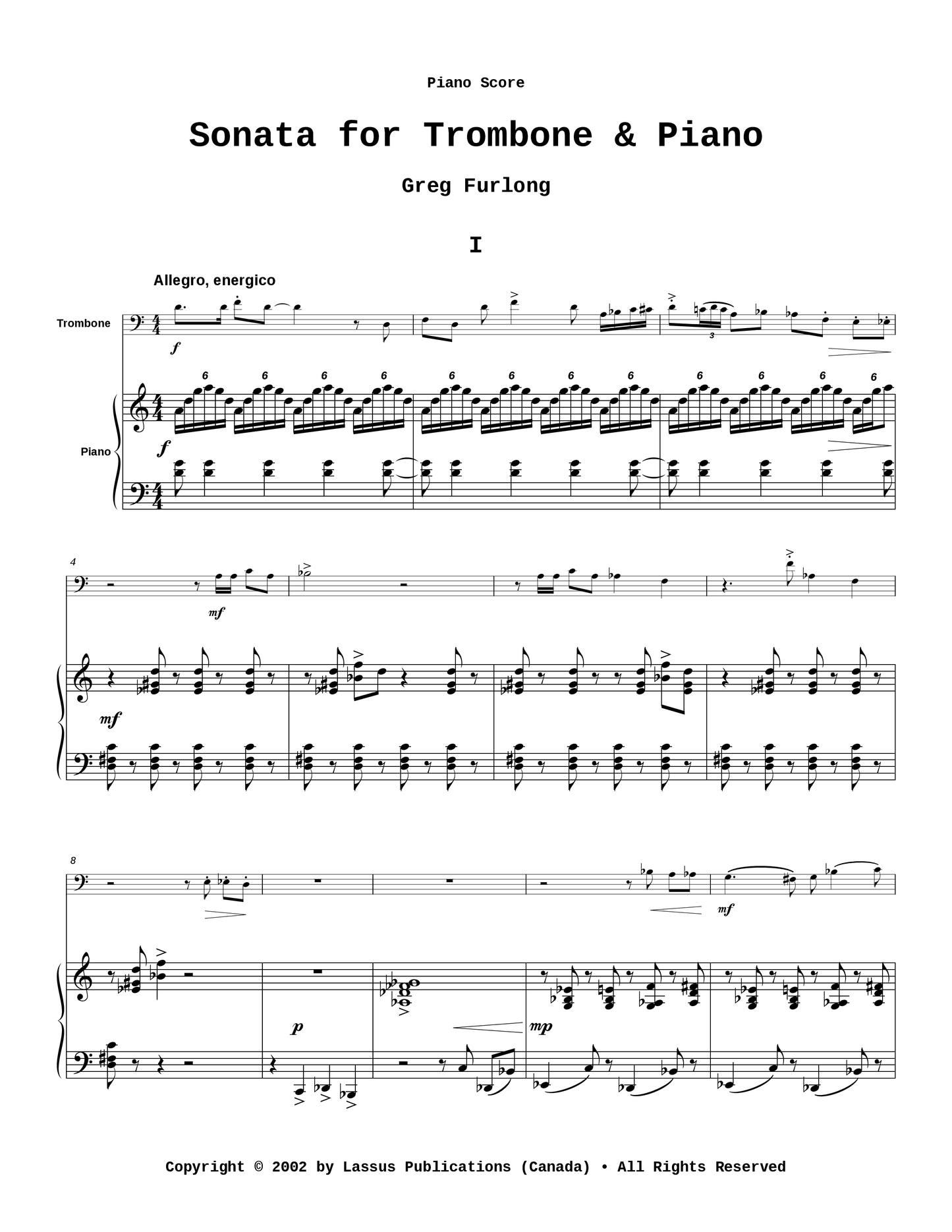 Sonata for Trombone and Piano