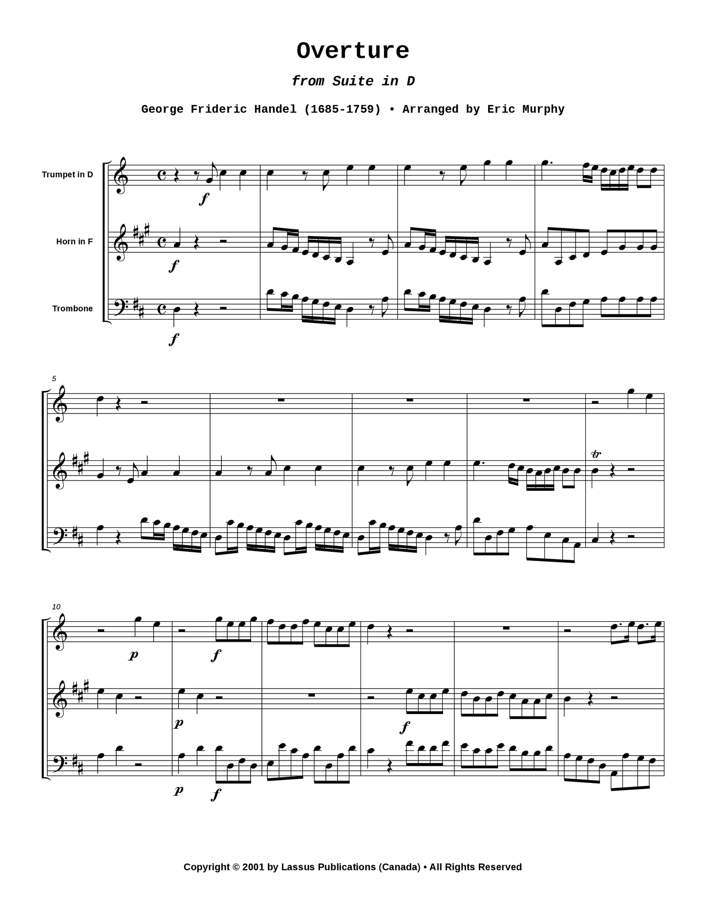 Overture from Suite in D Major