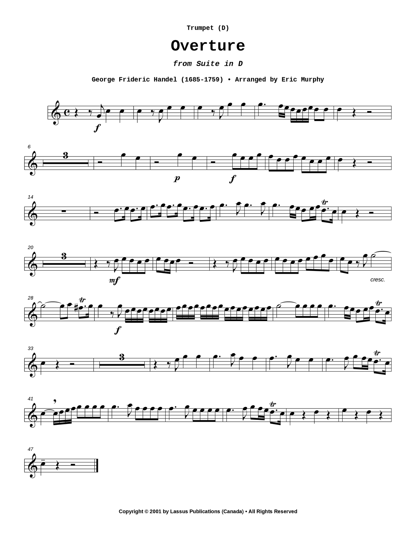 Overture from Suite in D Major