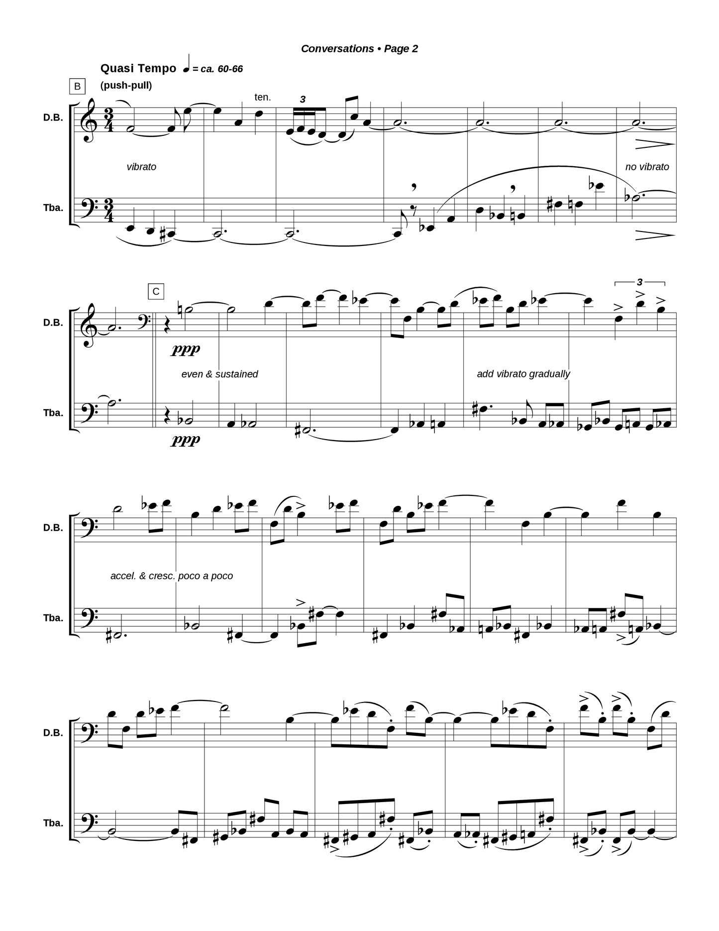 Conversations for Tuba and Double Bass