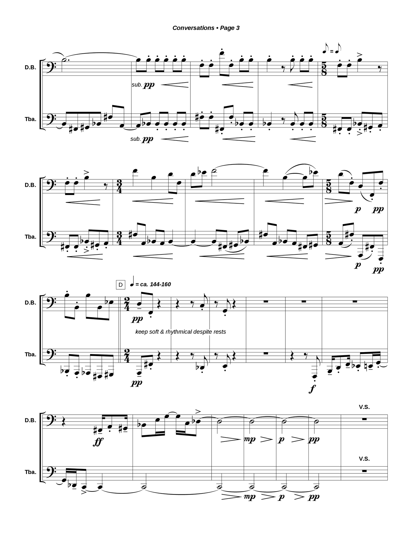 Conversations for Tuba and Double Bass