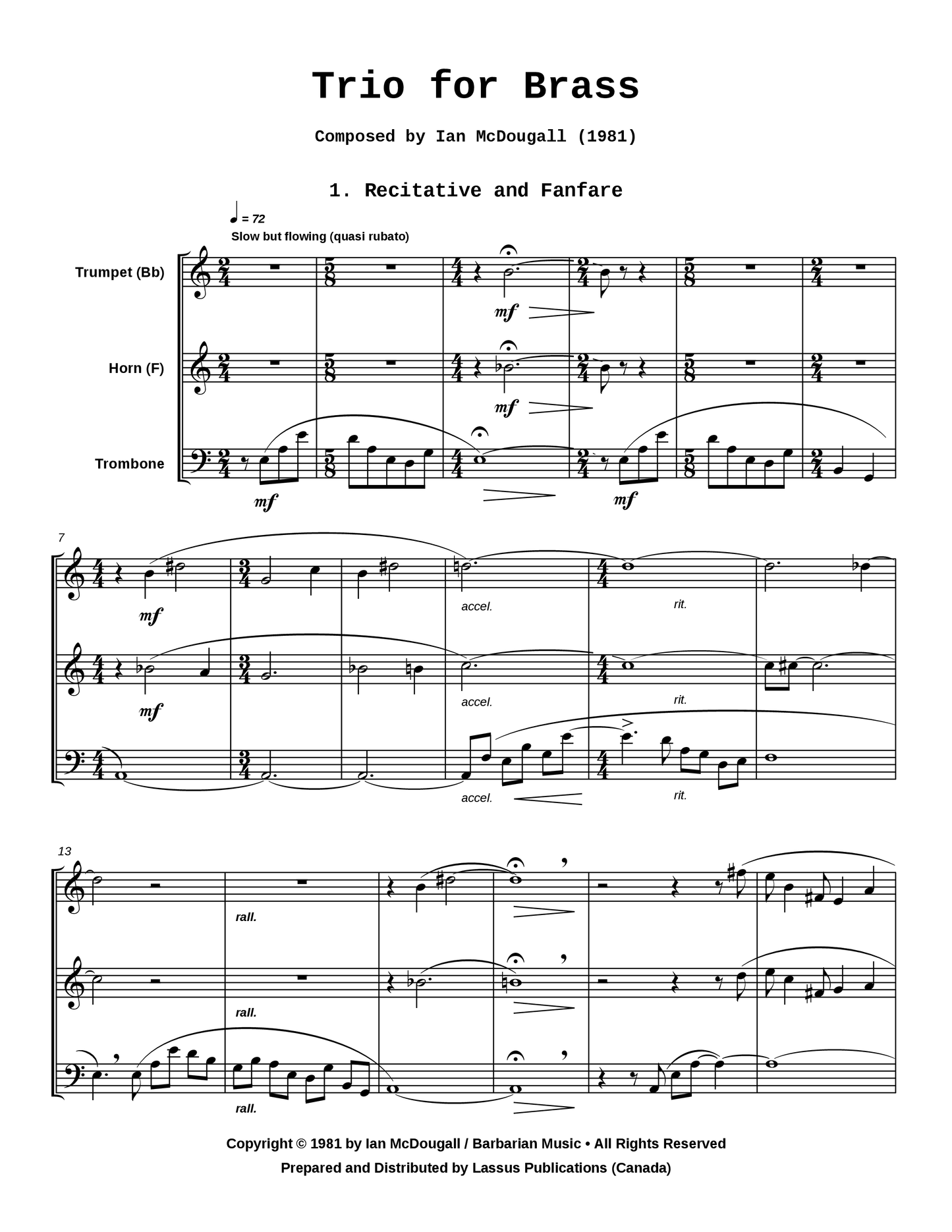 Trio for Brass