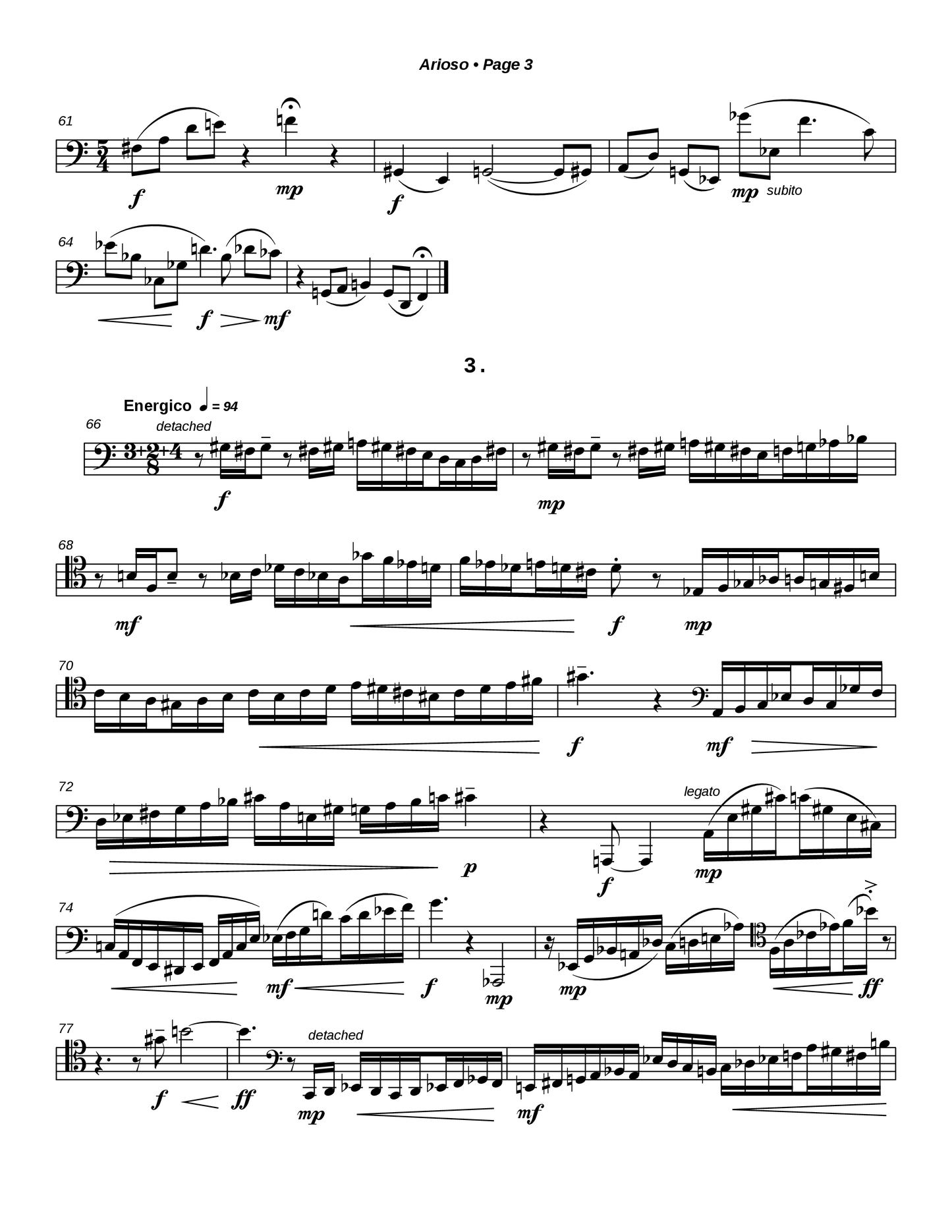 Arioso for Unaccompanied Trombone